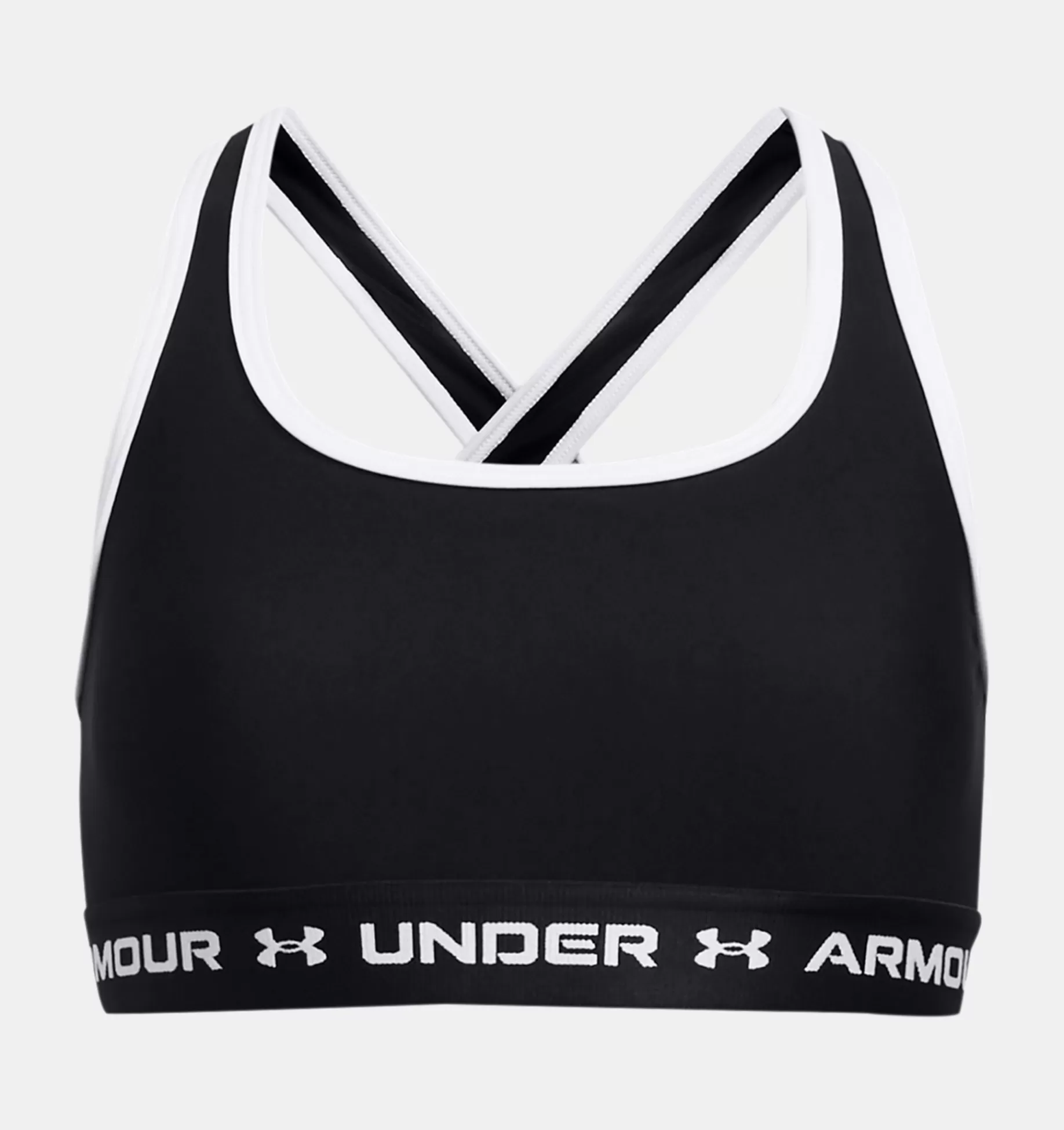 Online Under Armour Reggiseno Sportivo Ua Crossback Da Ragazza Black / White - 001