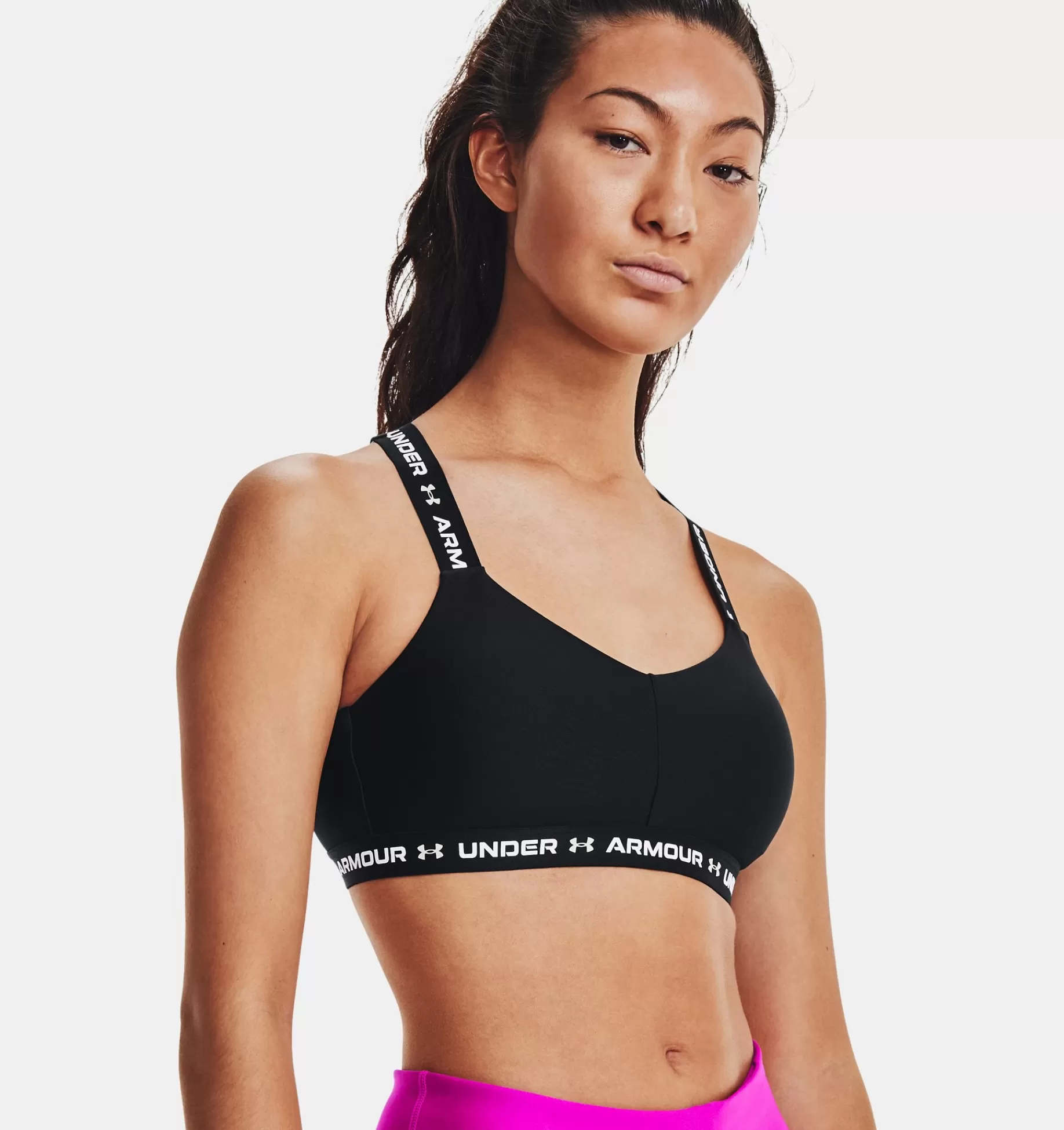 Hot Under Armour Reggiseno Sportivo Ua Crossback Low Da Donna Black / White - 001