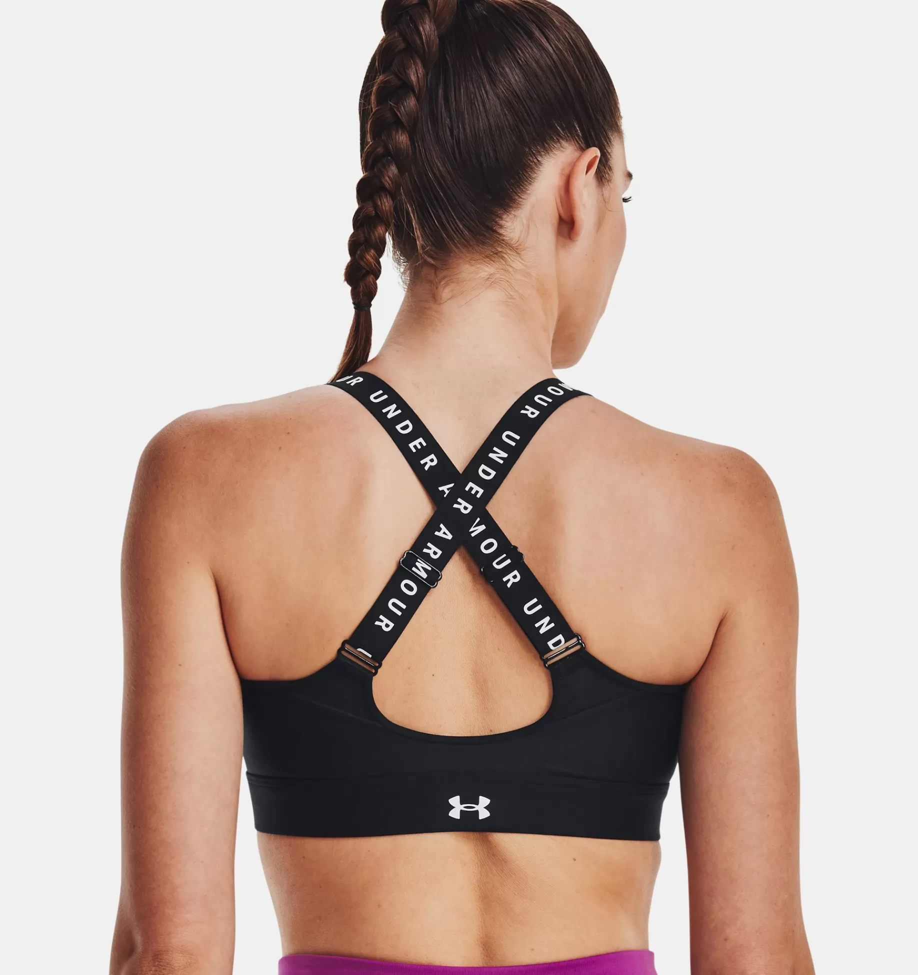 Fashion Under Armour Reggiseno Sportivo Ua Infinity High Zip Da Donna Black / White - 001