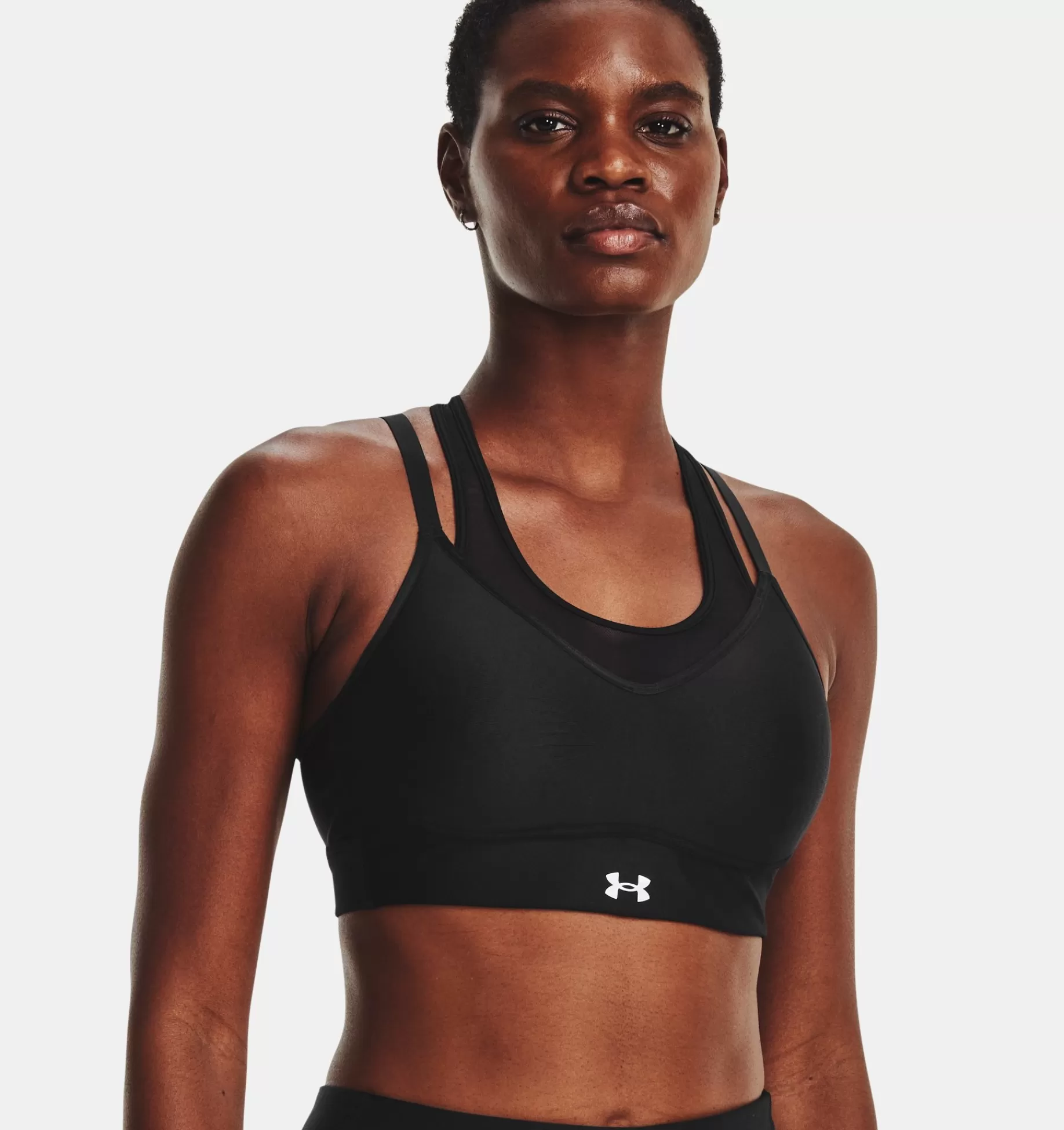 Sale Under Armour Reggiseno Sportivo Ua Infinity Low Mesh Da Donna Black / White - 001