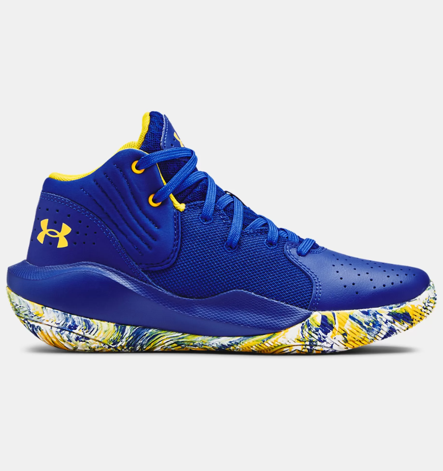 Sale Under Armour Scarpe Da Basket Grade School Ua Jet '21 Royal / White - 400