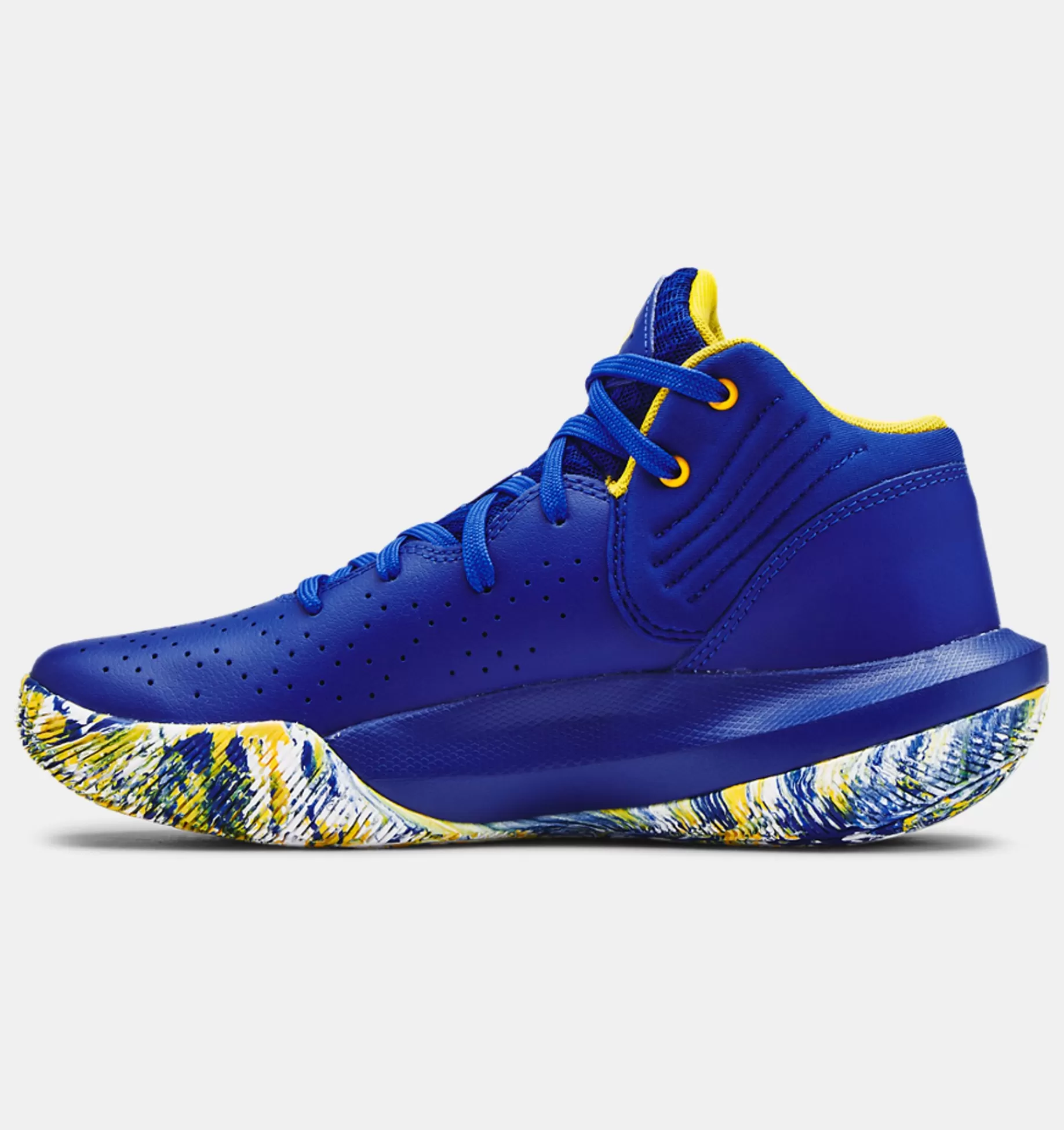 Sale Under Armour Scarpe Da Basket Grade School Ua Jet '21 Royal / White - 400