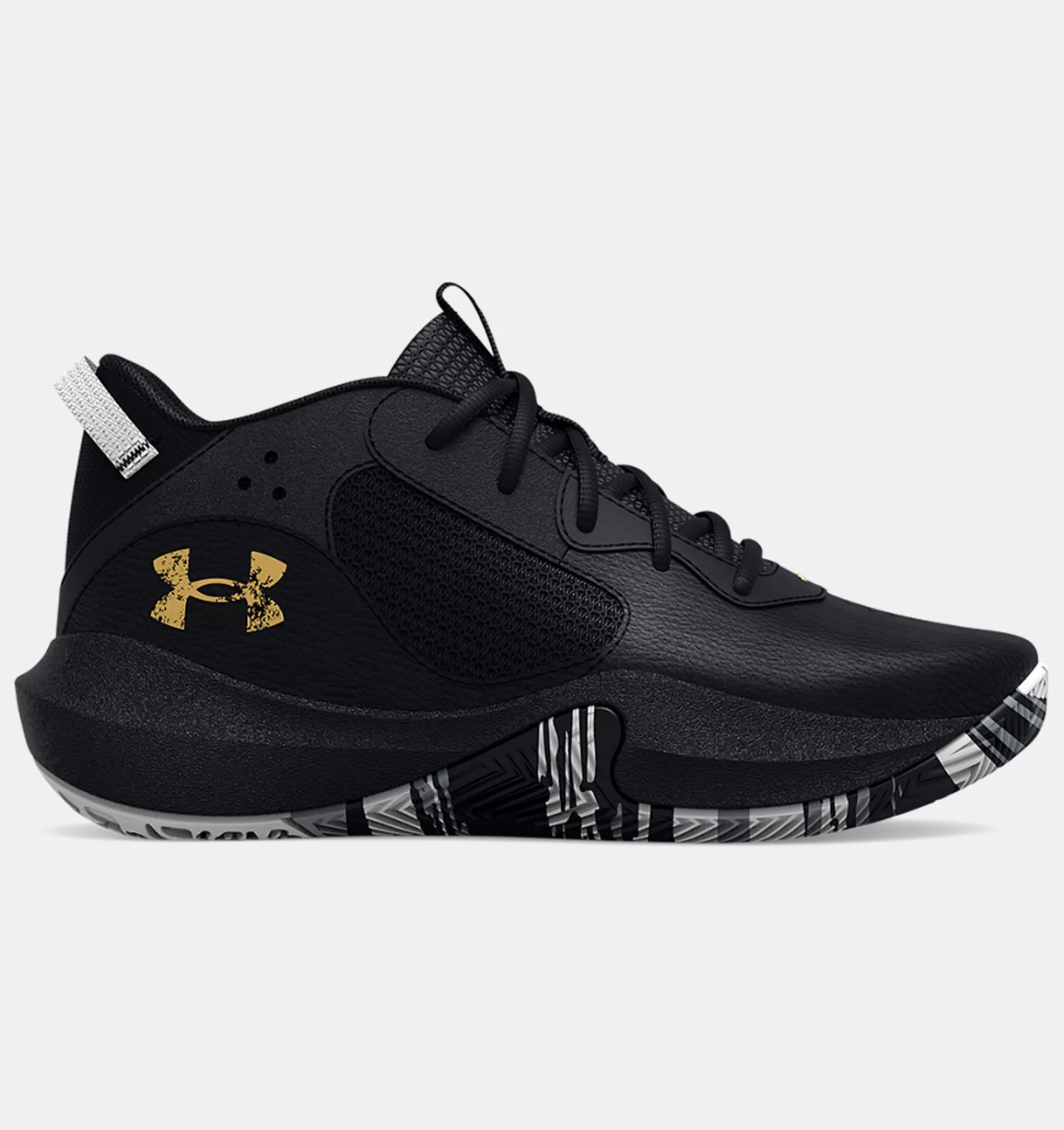 Shop Under Armour Scarpe Da Basket Pre-School Ua Lockdown 6 Black / Metallic Gold - 003