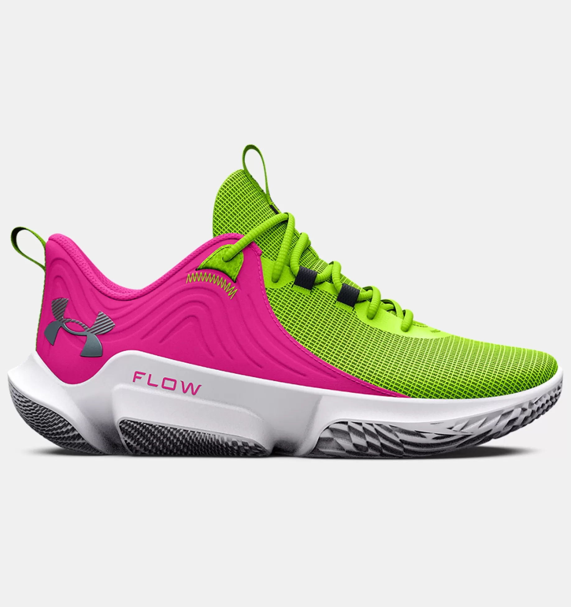 Discount Under Armour Scarpe Da Basket Ua Flow Futr X 2 Unisex Lime Surge / Rebel Pink - 300