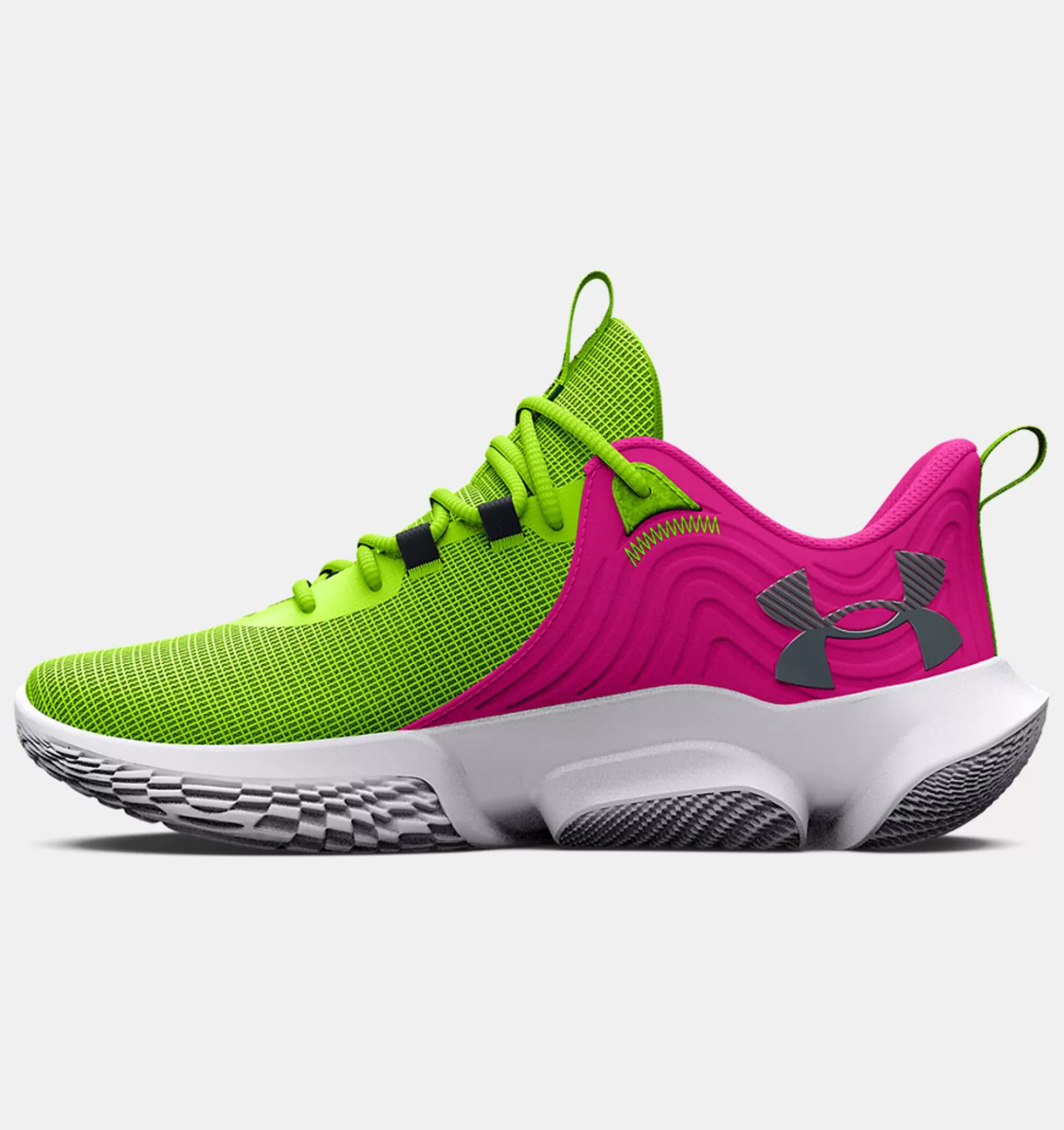 Discount Under Armour Scarpe Da Basket Ua Flow Futr X 2 Unisex Lime Surge / Rebel Pink - 300