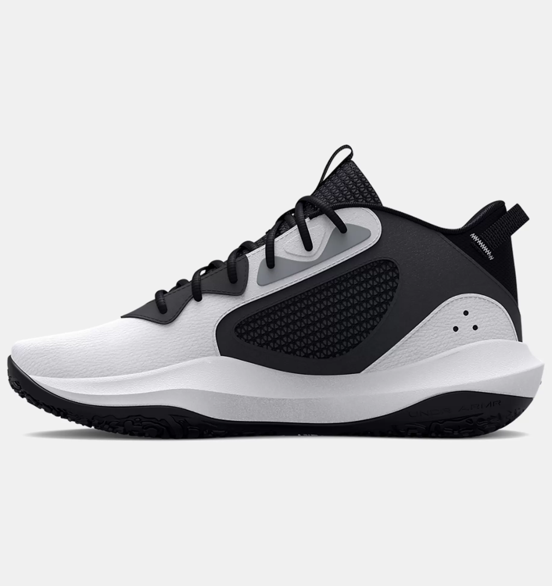 Discount Under Armour Scarpe Da Basket Ua Lockdown 6 Unisex White / Jet Gray - 101