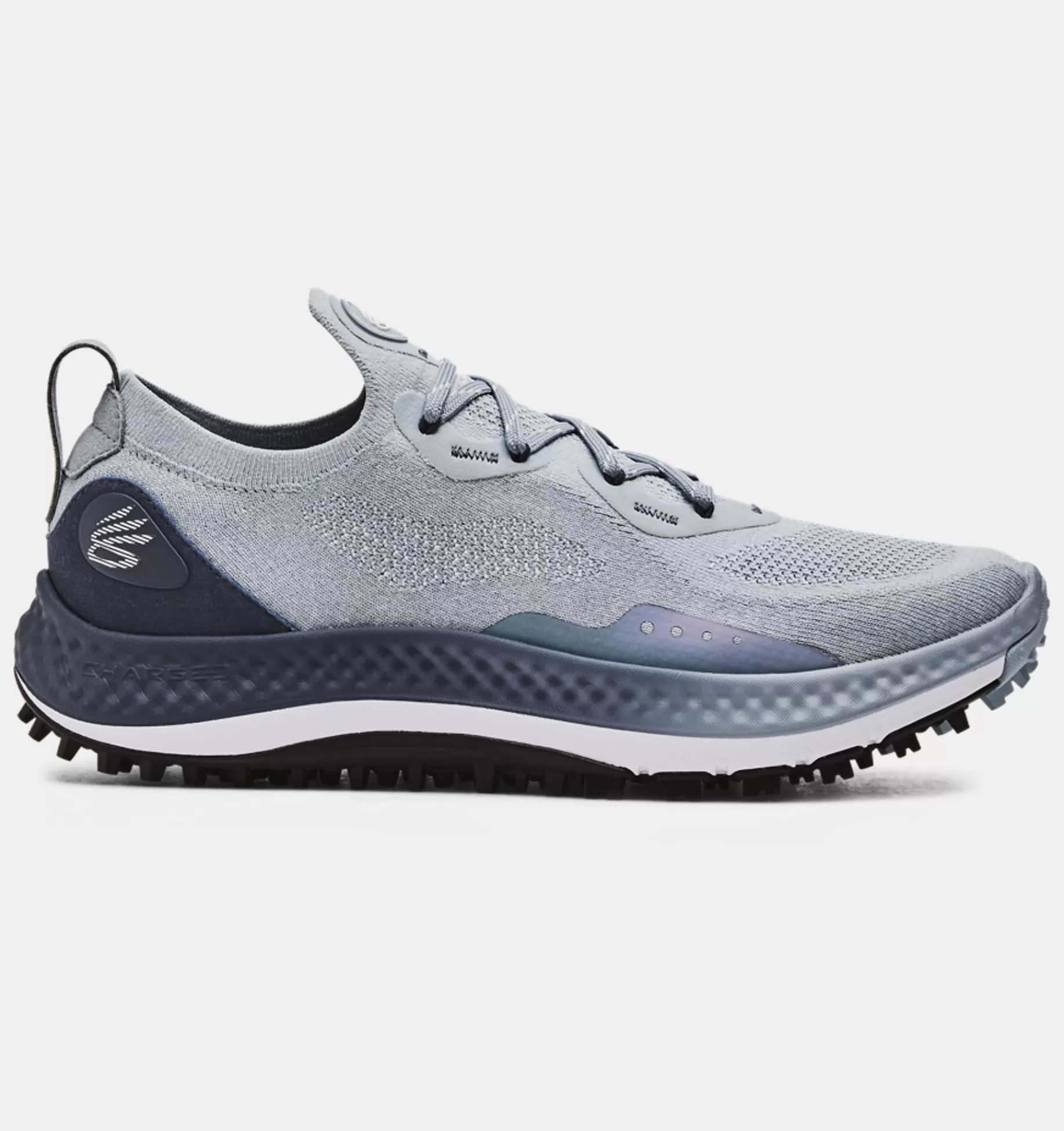 New Under Armour Scarpe Da Golf Ua Charged Curry Spikeless Da Uomo Harbor Blue / Downpour Gray - 400