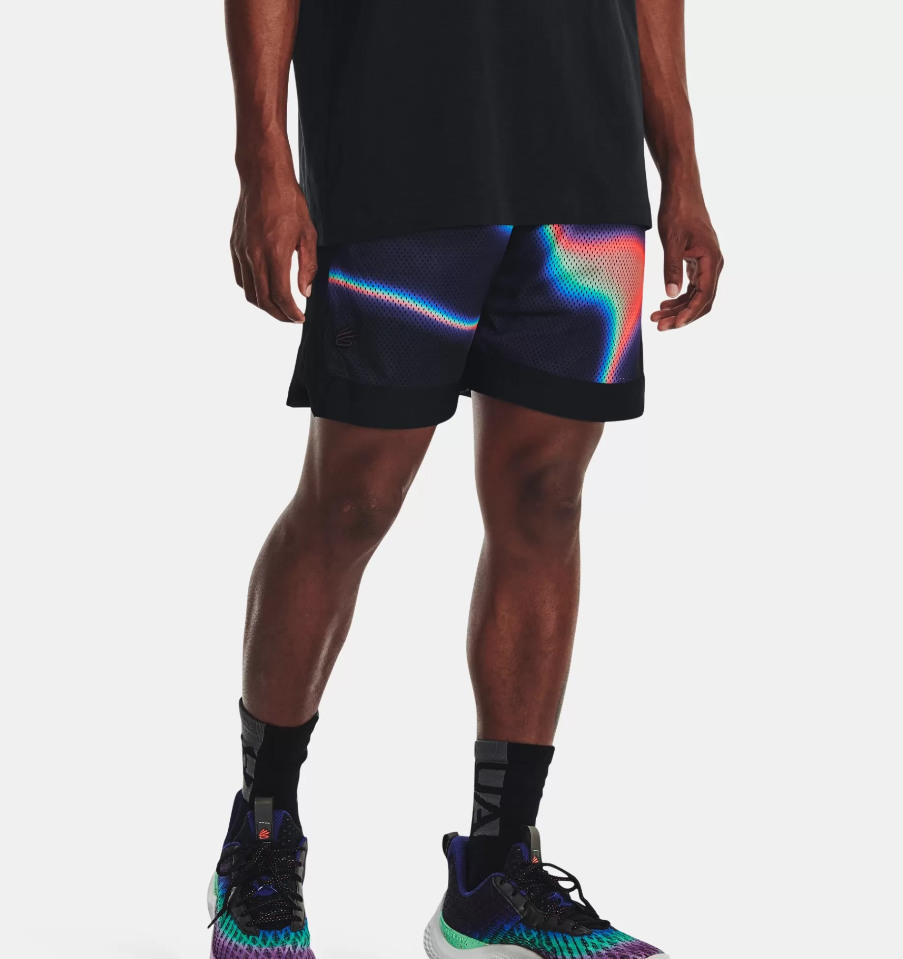 Flash Sale Under Armour Shorts Curry Mesh 20 Cm Da Uomo Black - 001