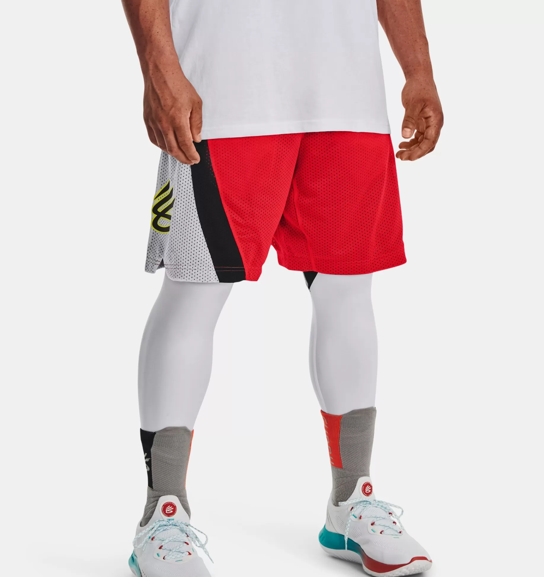 Cheap Under Armour Shorts Curry Splash 23 Cm Da Uomo Bolt Red / White - 810