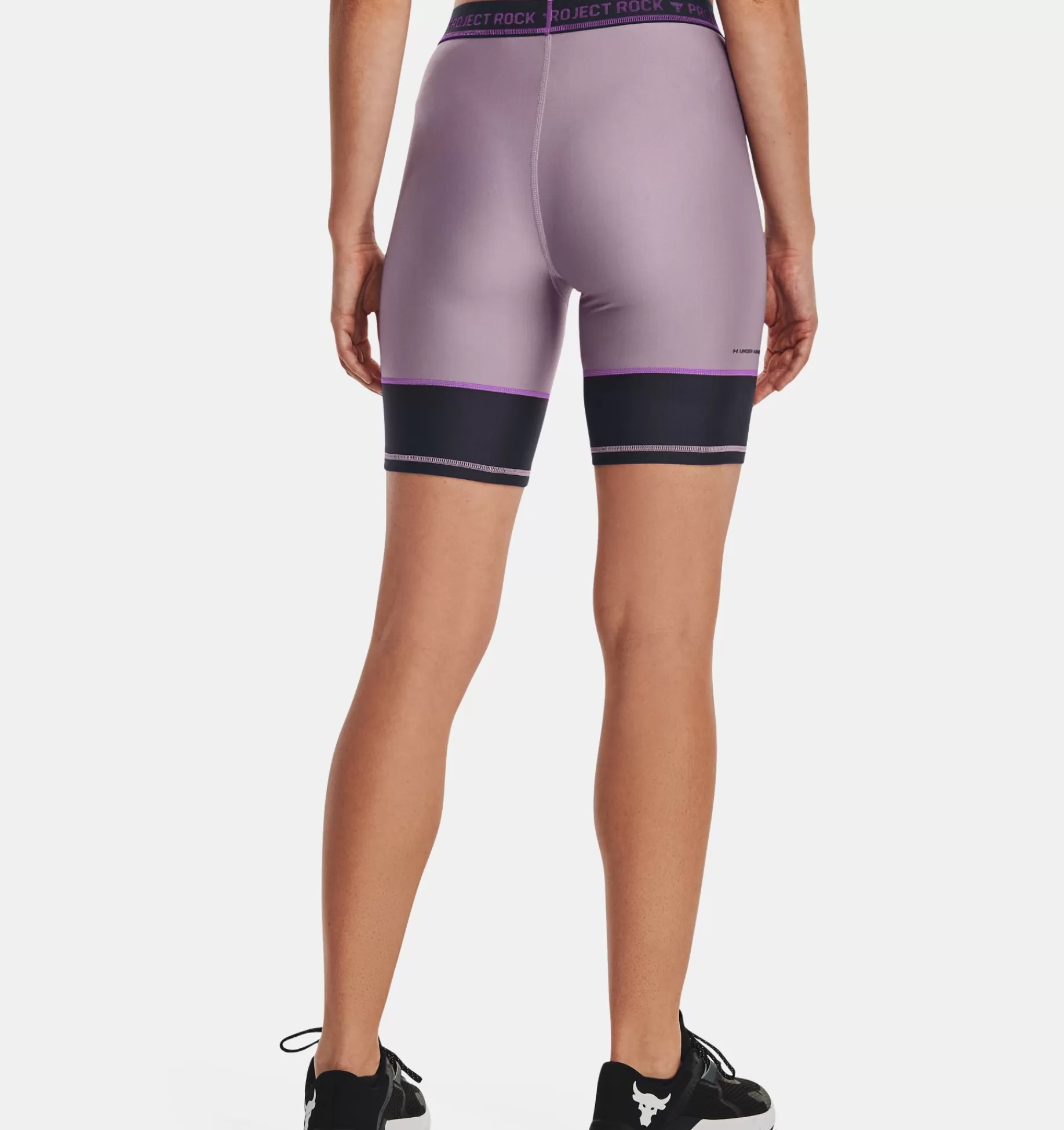 Best Sale Under Armour Shorts Project Rock Bike Da Donna Purple Haze / Tempered Steel - 554