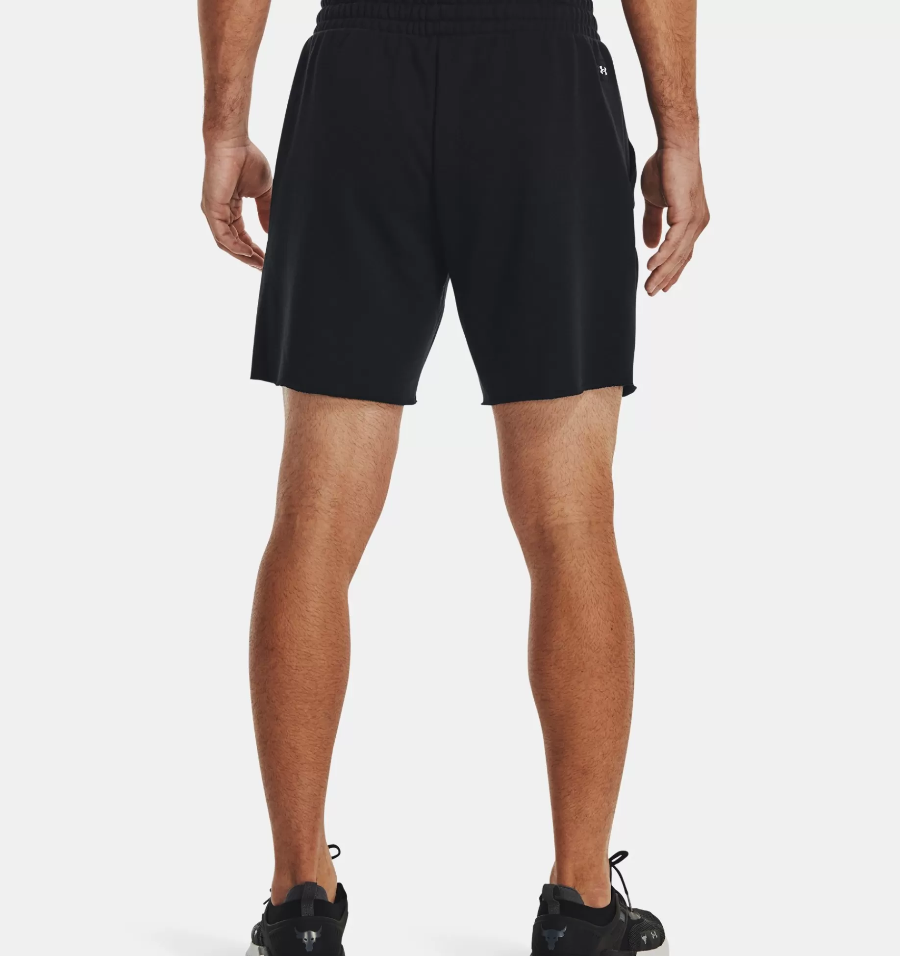 Outlet Under Armour Shorts Project Rock Heavyweight Terry Da Uomo Black / Ivory - 001