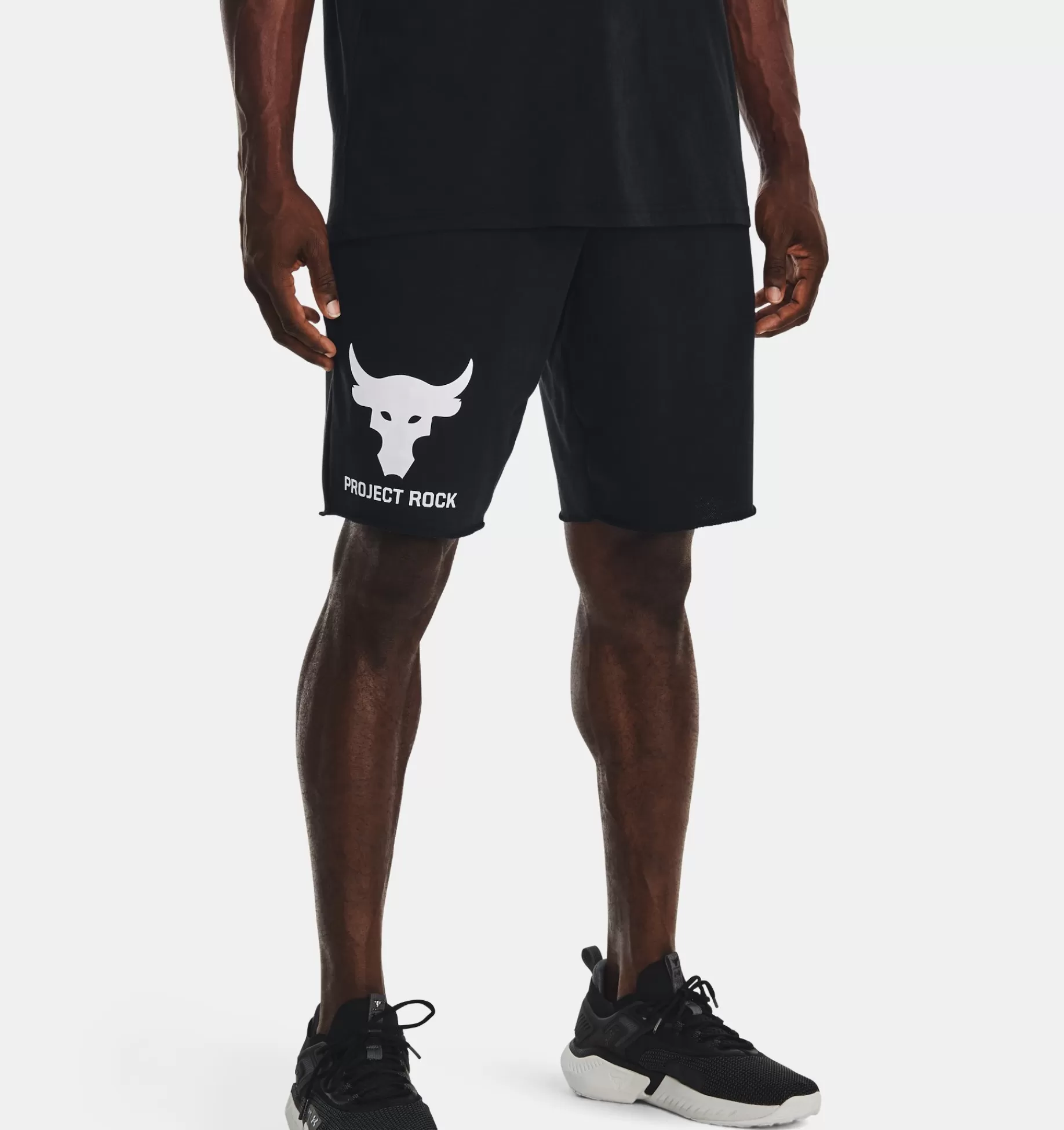 Best Sale Under Armour Shorts Project Rock Terry Brahma Bull Da Uomo Black / White - 001