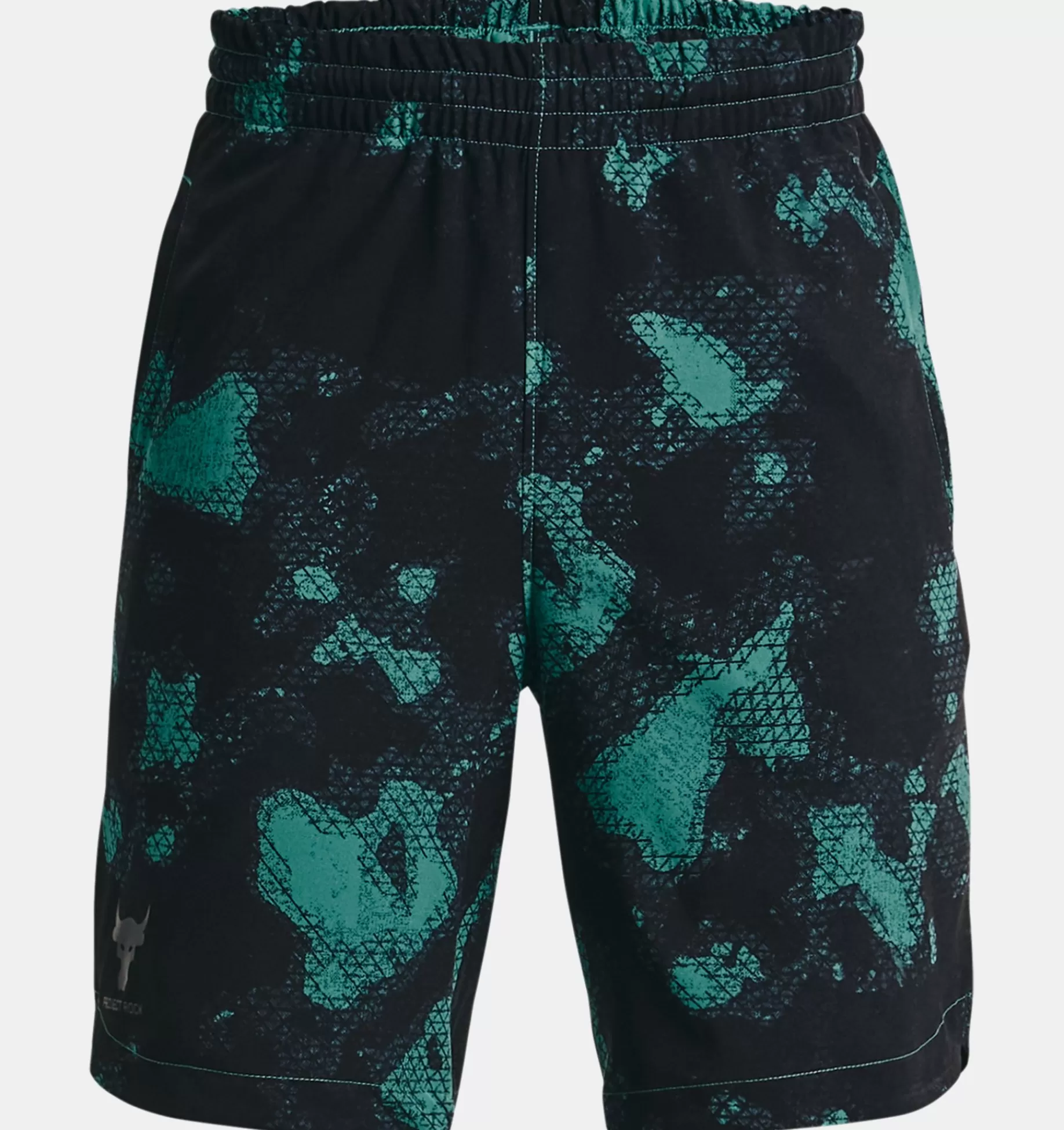 Shop Under Armour Shorts Project Rock Woven Printed Da Ragazzo Coastal Teal / Fade - 722