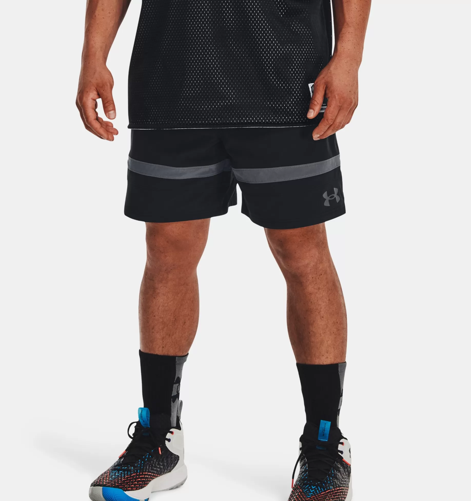 Clearance Under Armour Shorts Ua Baseline Woven Da Uomo Black / Pitch Gray - 001