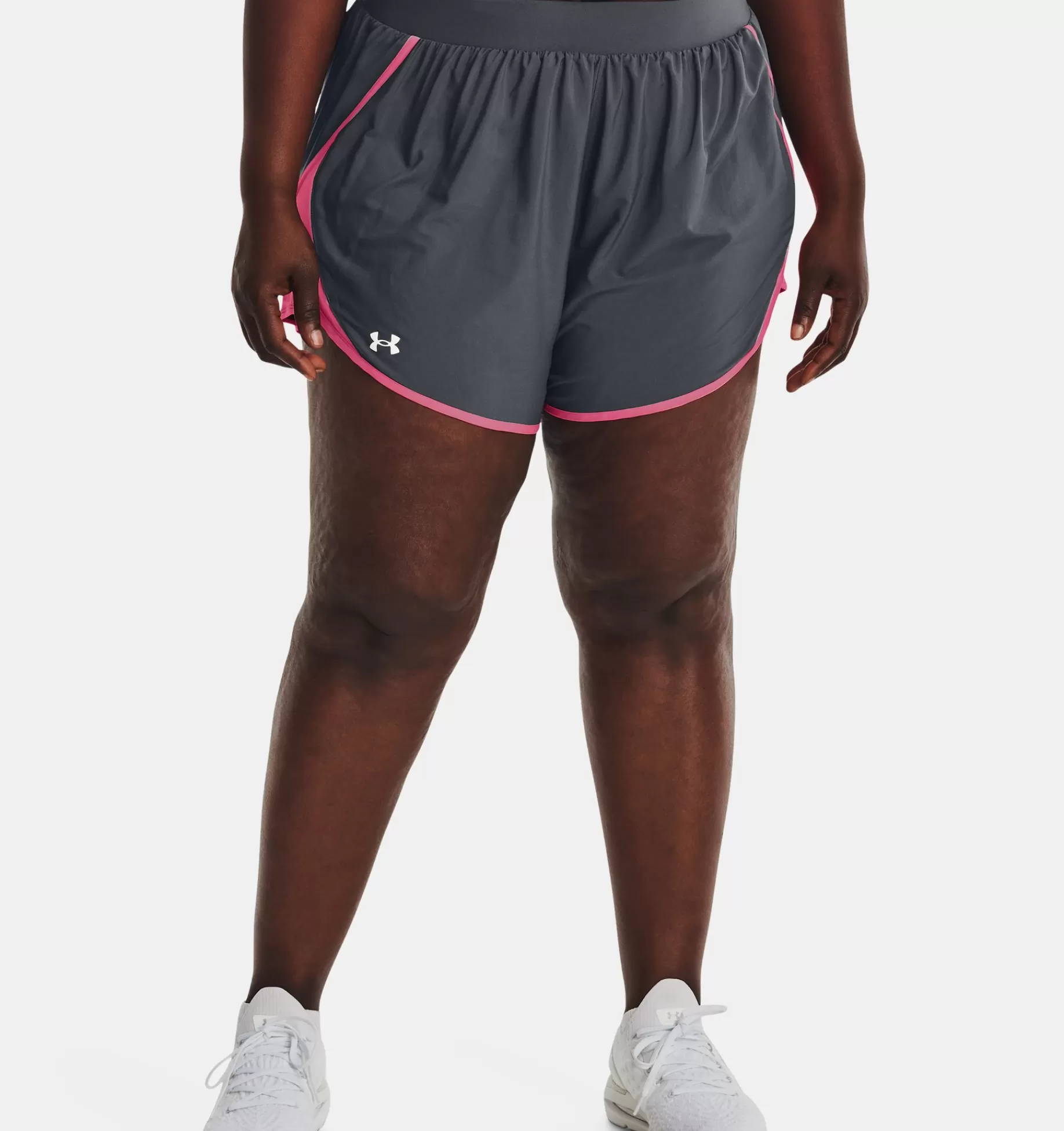 Discount Under Armour Shorts Ua Fly-By 2.0 Da Donna Pitch Gray / Cerise - 013