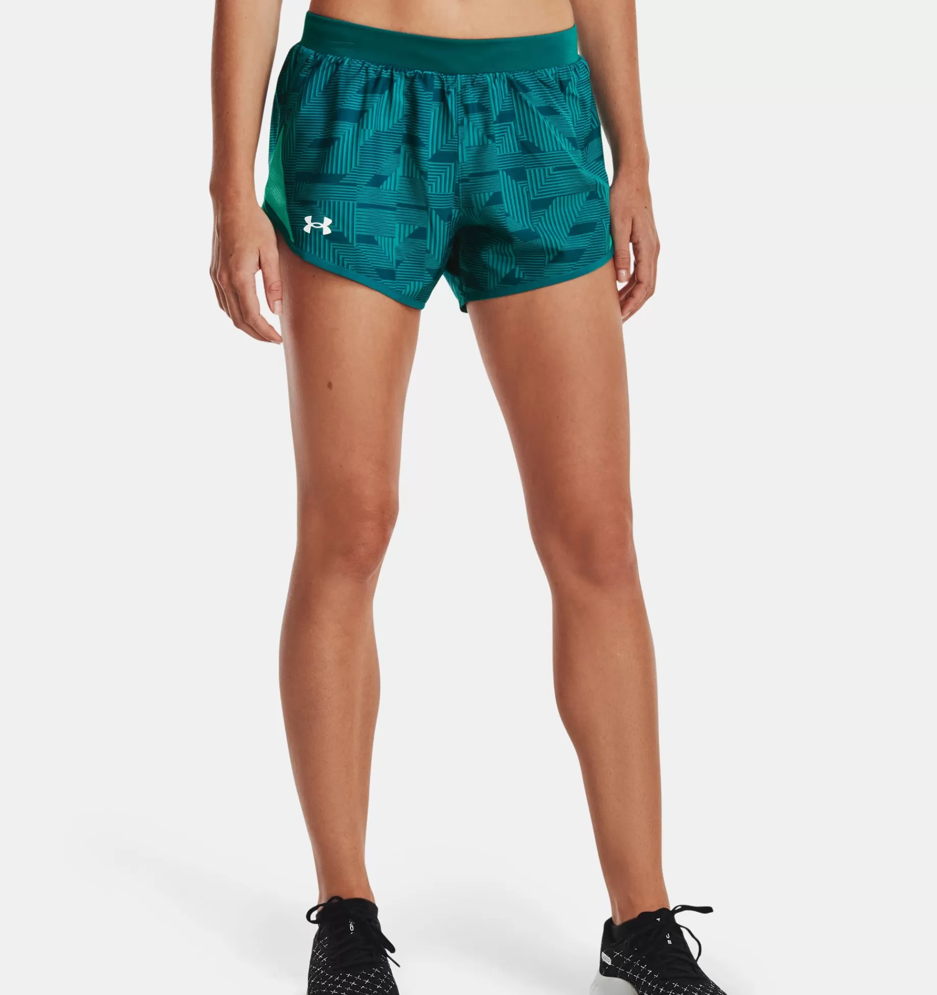 Flash Sale Under Armour Shorts Ua Fly-By 2.0 Printed Da Donna Coastal Teal / Reflective - 722