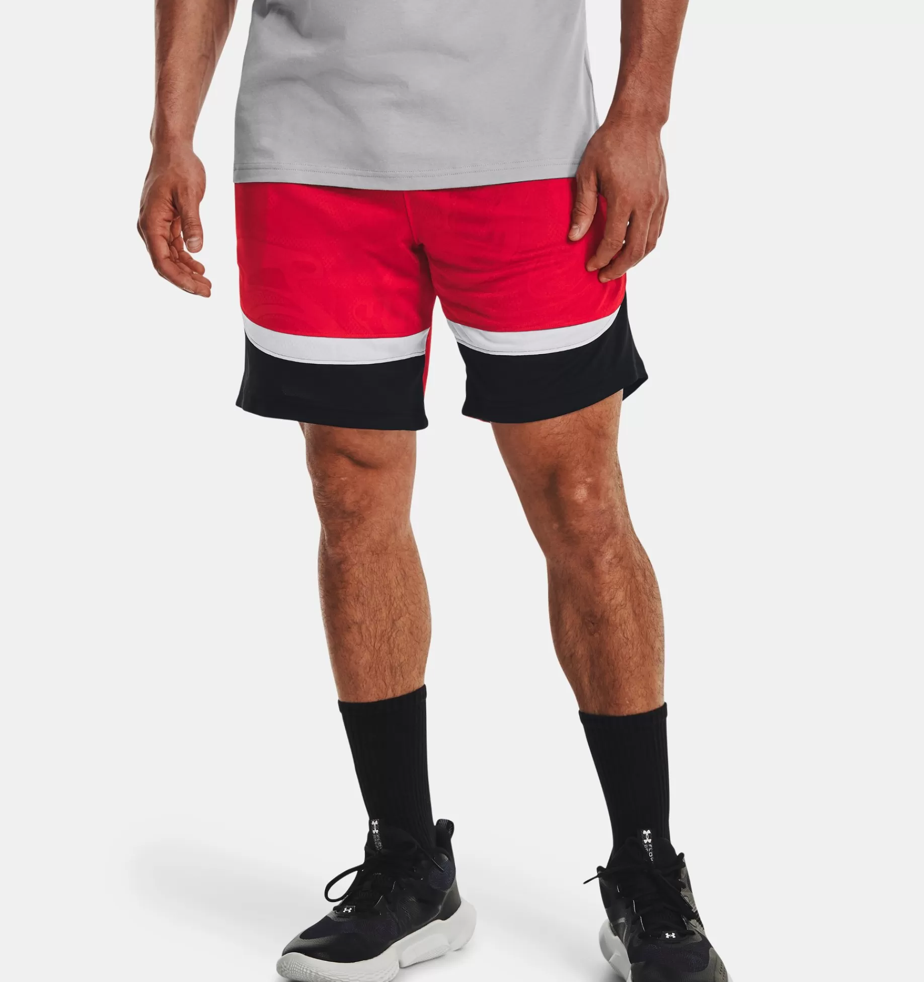 Clearance Under Armour Shorts Ua Heatwave Hoops Da Uomo Red / White - 600