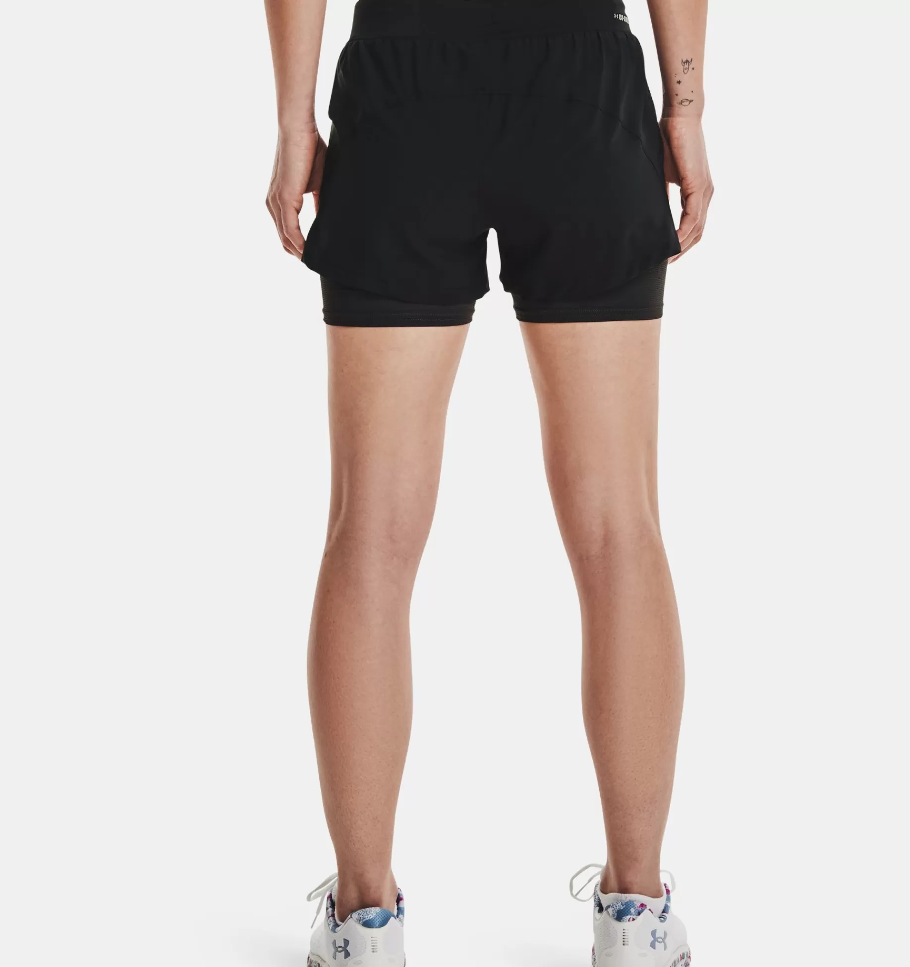 Sale Under Armour Shorts Ua Iso-Chill Run 2-In-1 Da Donna Black / Reflective - 001