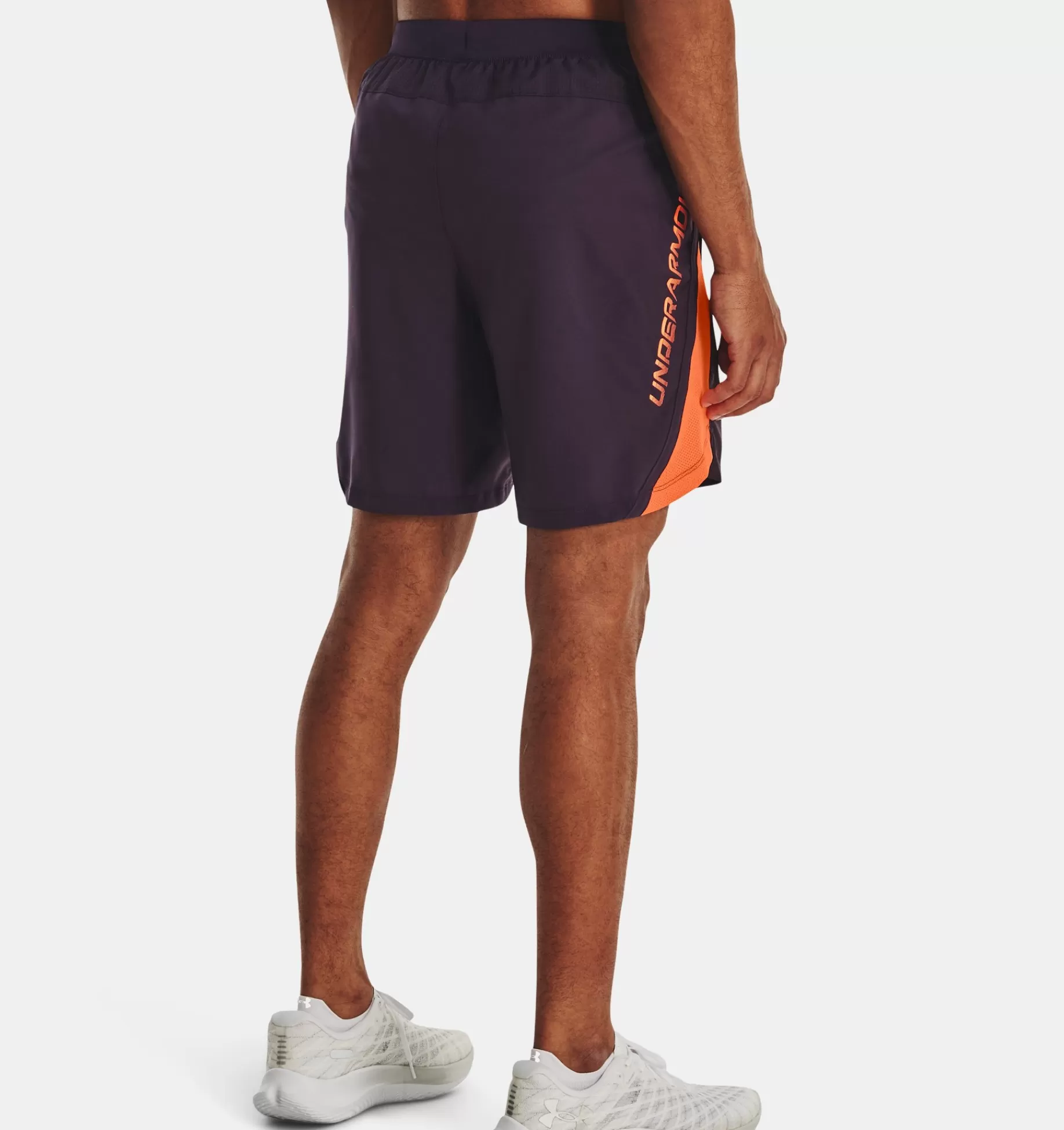 Cheap Under Armour Shorts Ua Launch 18 Cm Graphic Da Uomo Tux Purple / Orange Blast - 541