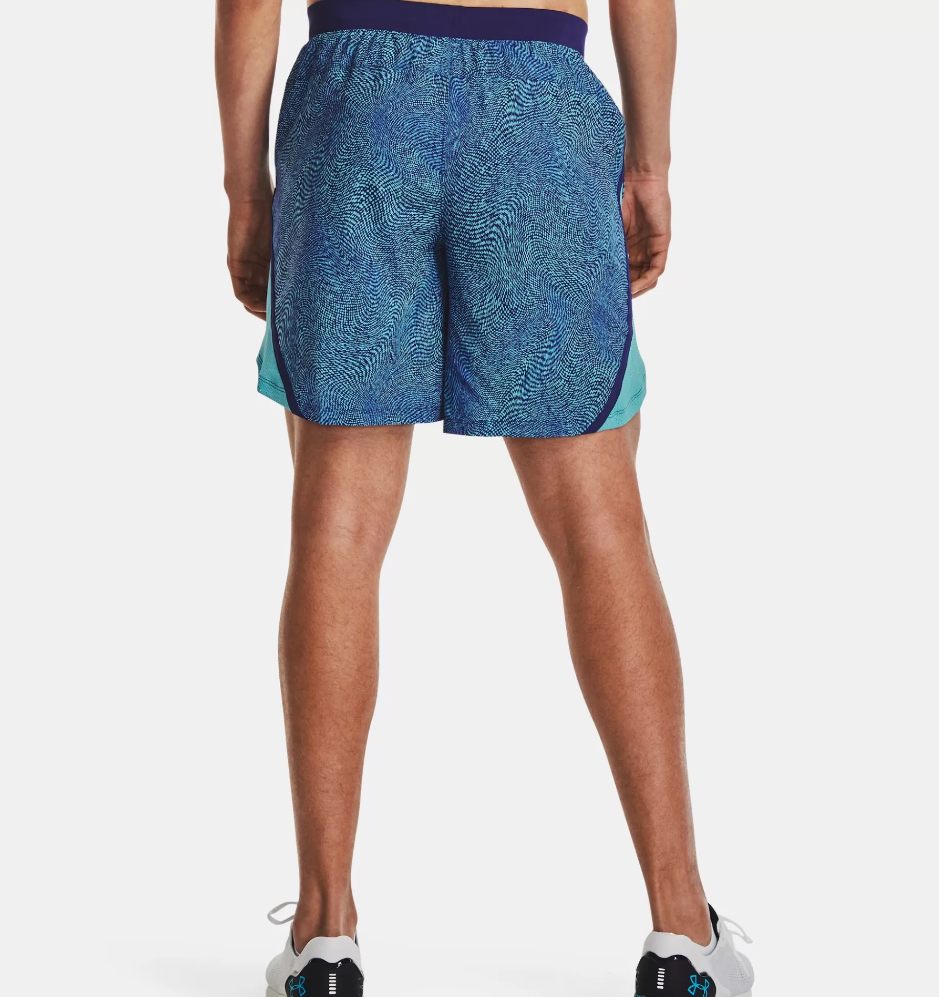 New Under Armour Shorts Ua Launch 18 Cm Printed Da Uomo Glacier Blue / Sonar Blue - 433