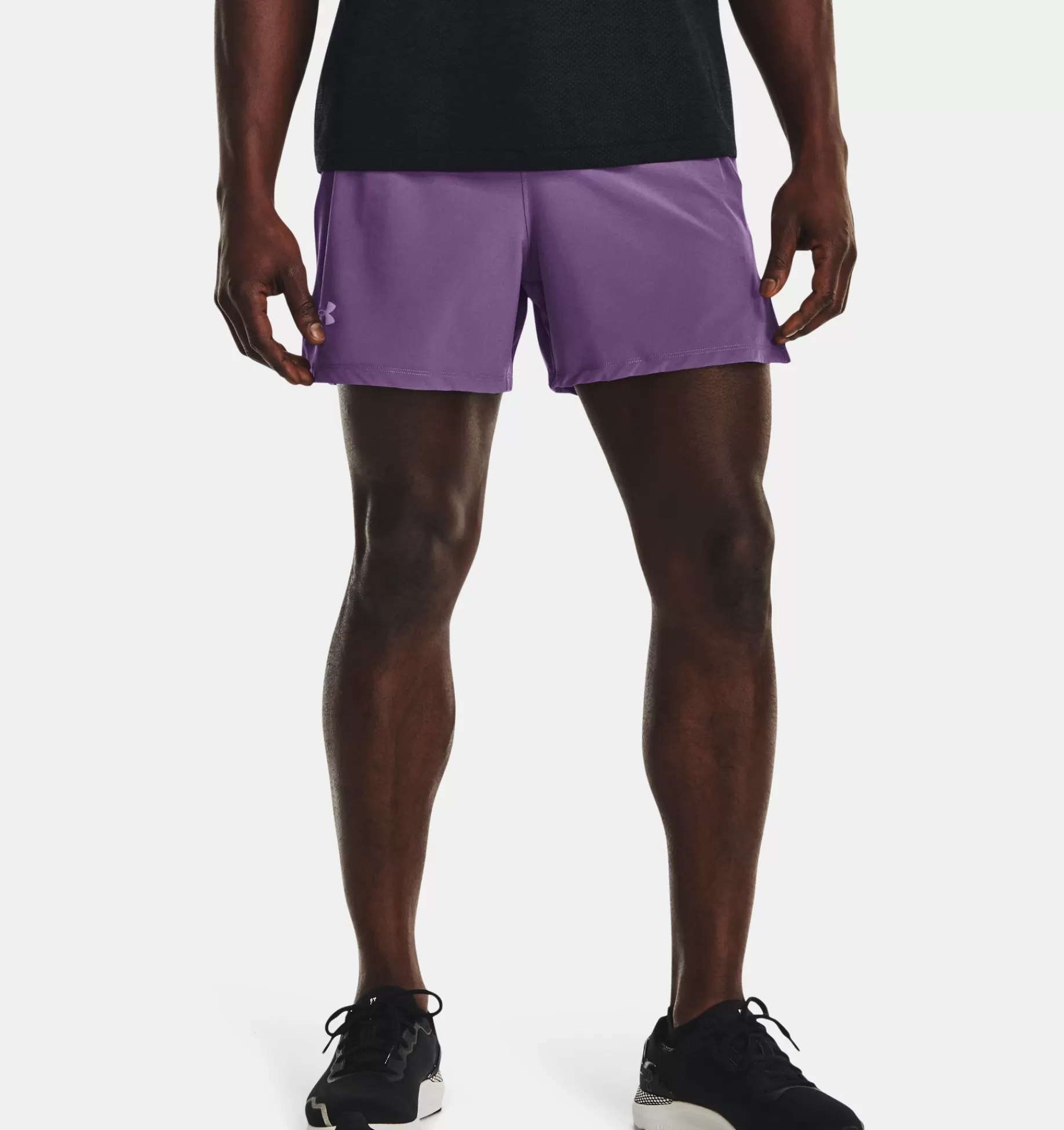 New Under Armour Shorts Ua Launch Elite 13 Cm Da Uomo Retro Purple / Reflective - 571