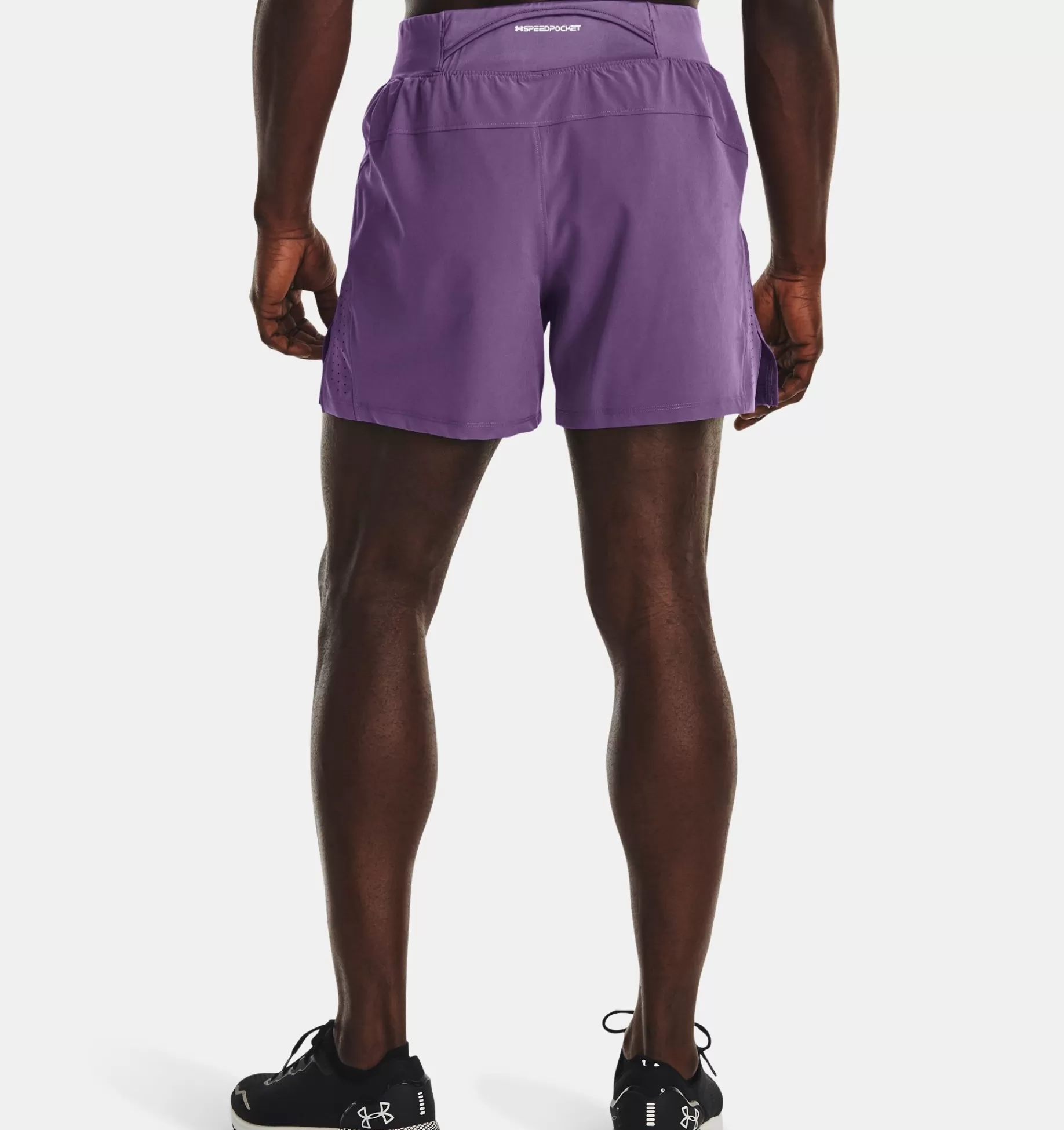 New Under Armour Shorts Ua Launch Elite 13 Cm Da Uomo Retro Purple / Reflective - 571