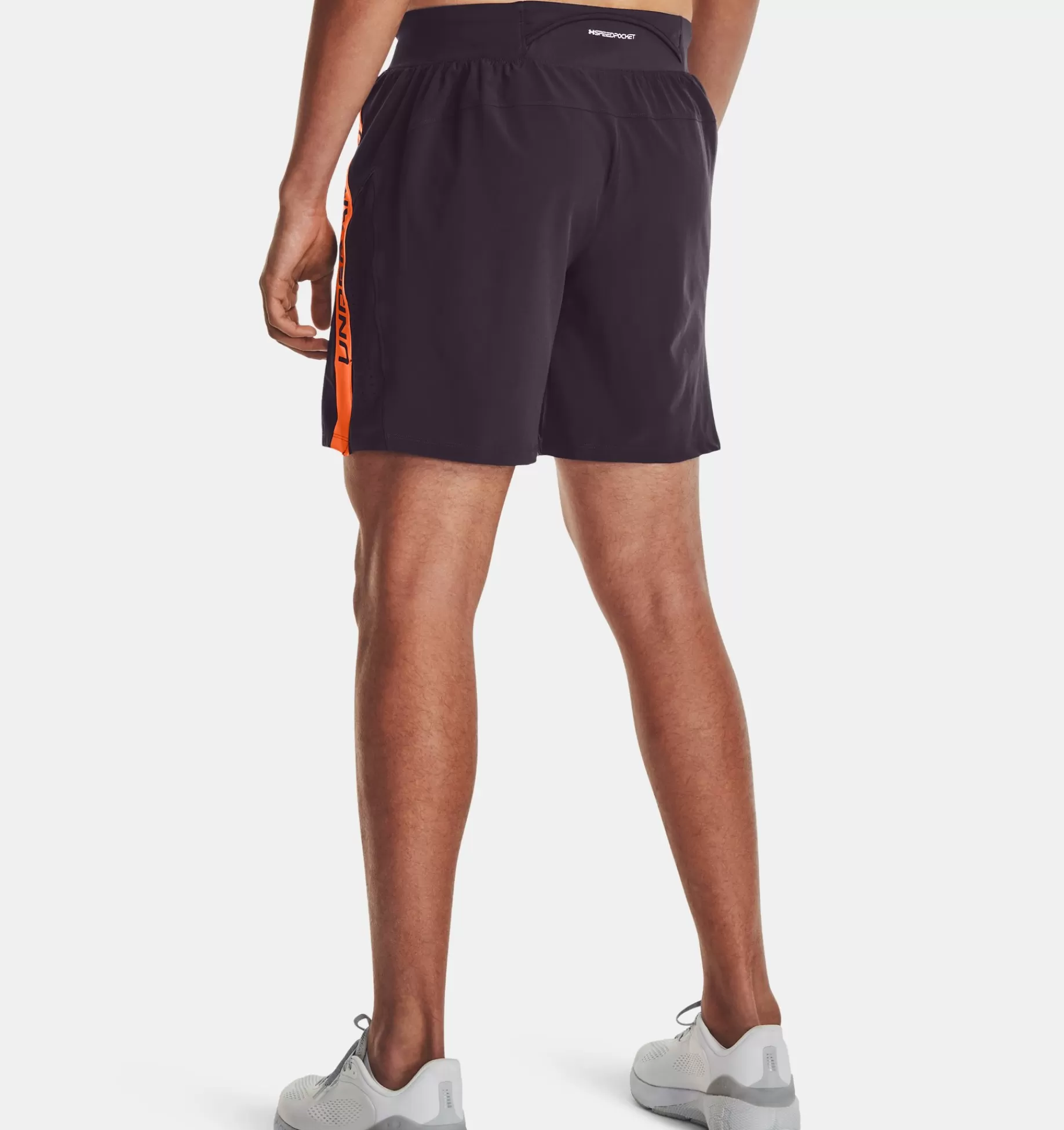 New Under Armour Shorts Ua Launch Elite 18 Cm Da Uomo Tux Purple / Orange Blast - 541