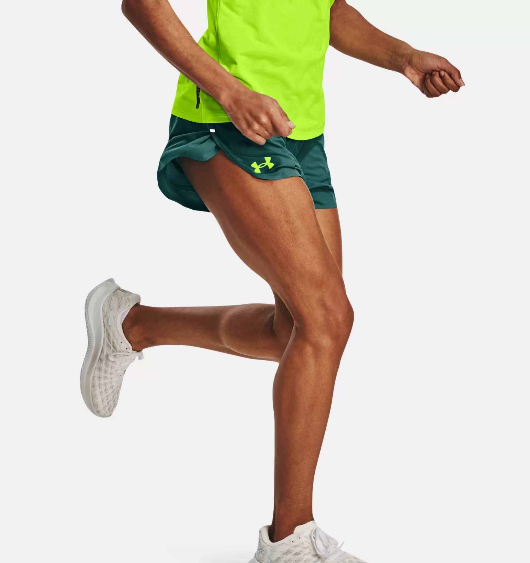 Hot Under Armour Shorts Ua Lighter Than Air Da Donna Coastal Teal / Lime Surge - 722