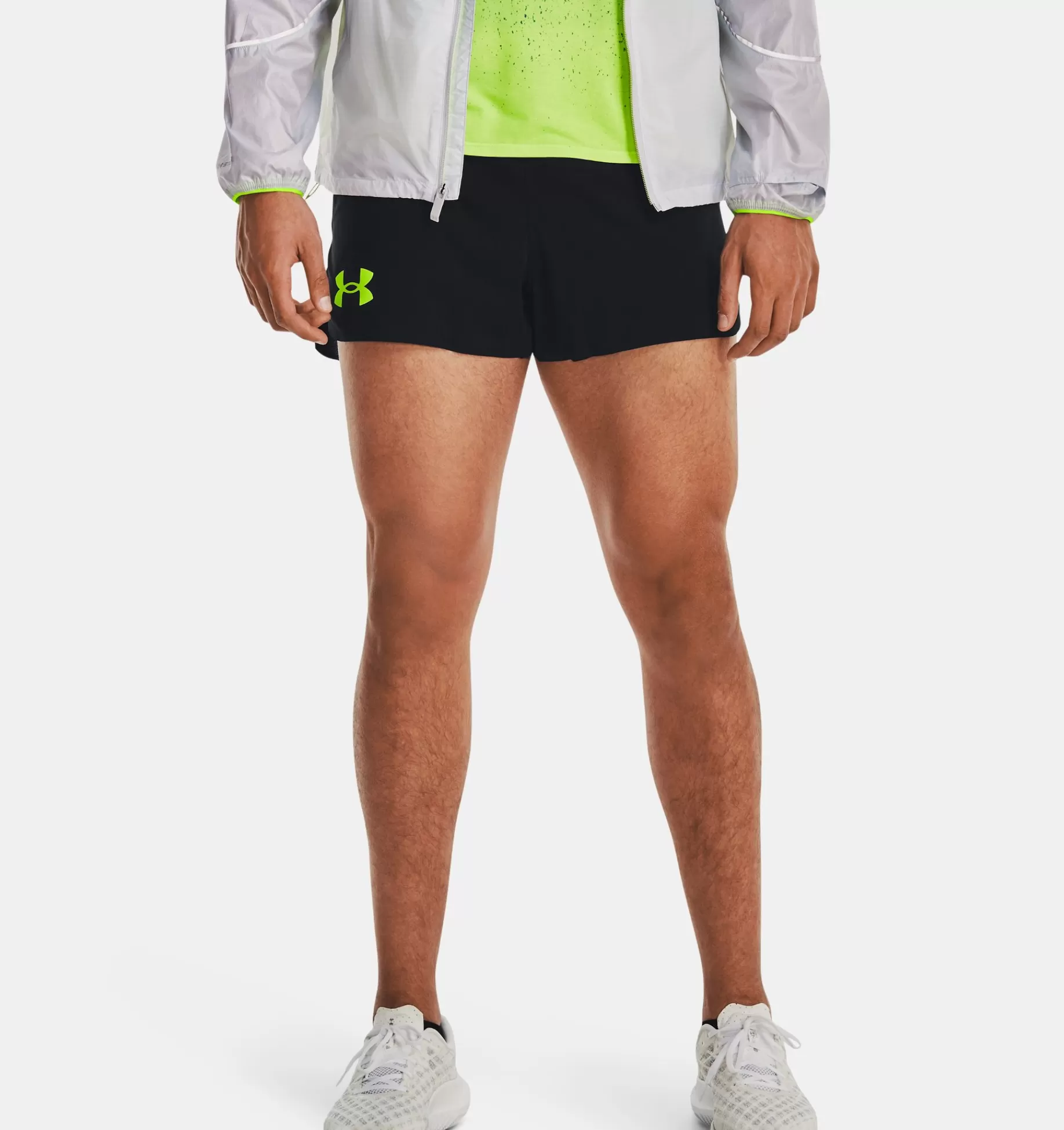 Clearance Under Armour Shorts Ua Lighter Than Air Da Uomo Black / Lime Surge - 001