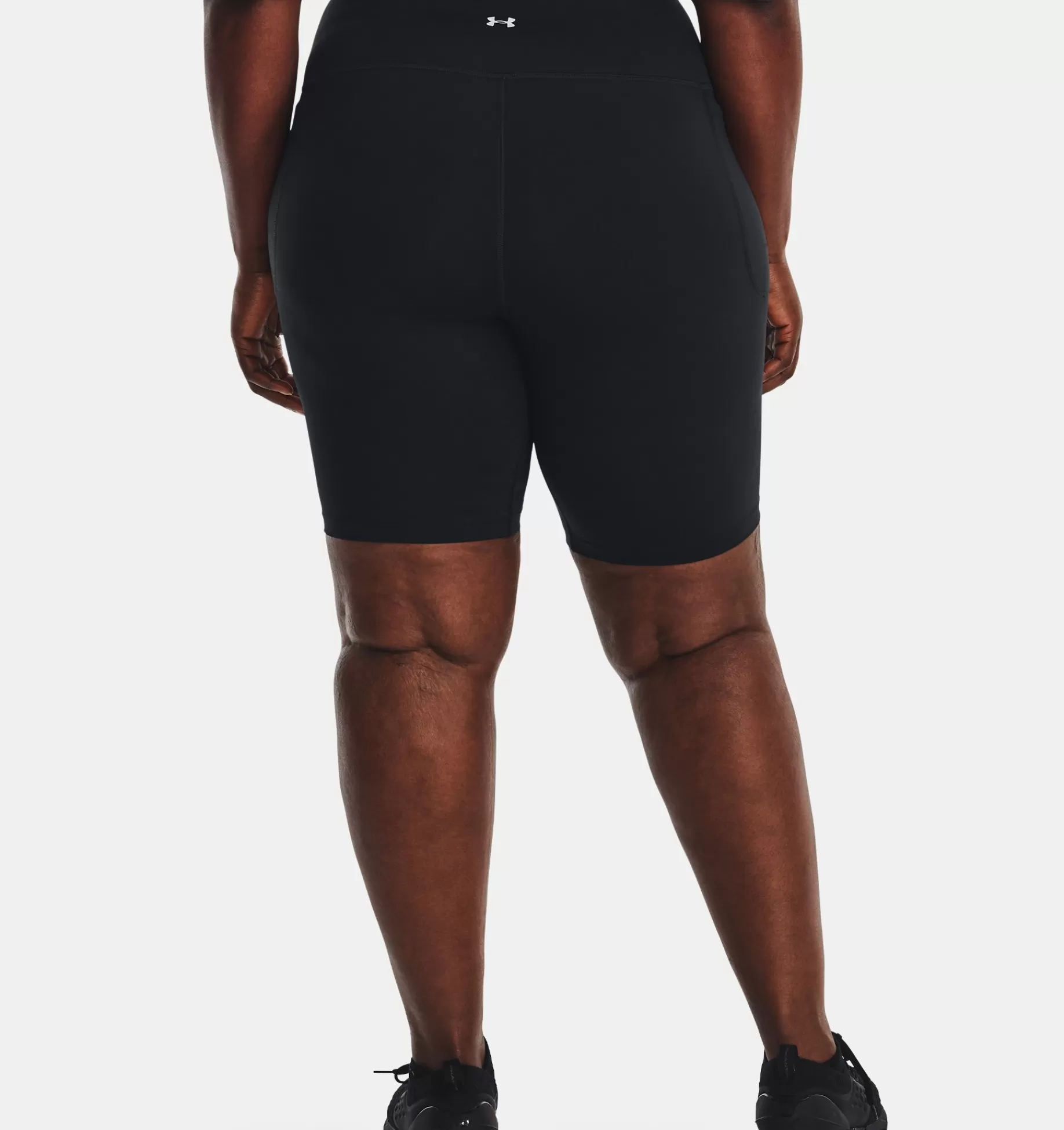 Best Sale Under Armour Shorts Ua Meridian Bike Da Donna Black / Metallic Silver - 001