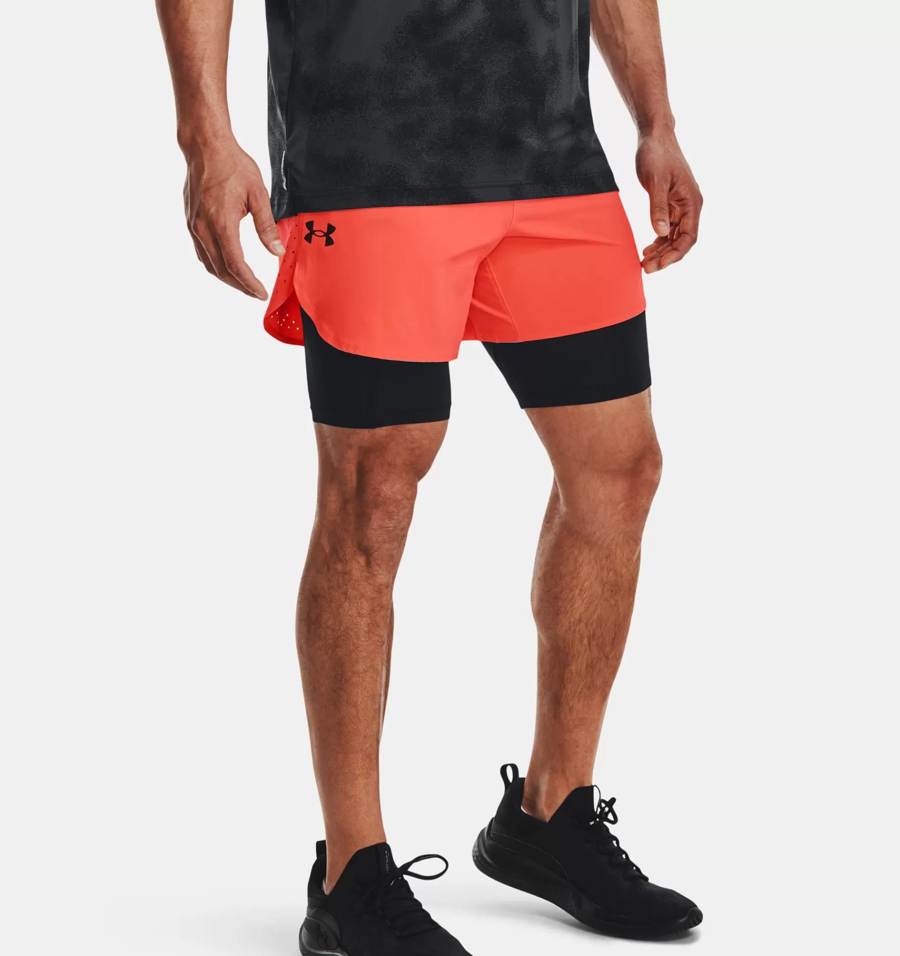 Flash Sale Under Armour Shorts Ua Peak Woven 2-In-1 Da Uomo After Burn / Black - 877