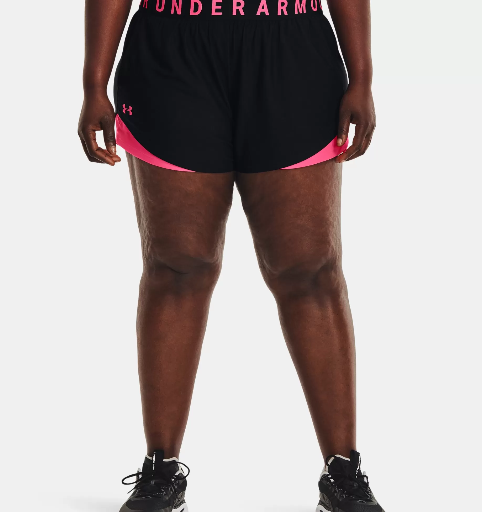 Cheap Under Armour Shorts Ua Play Up 3.0 Da Donna Black / Cerise - 028