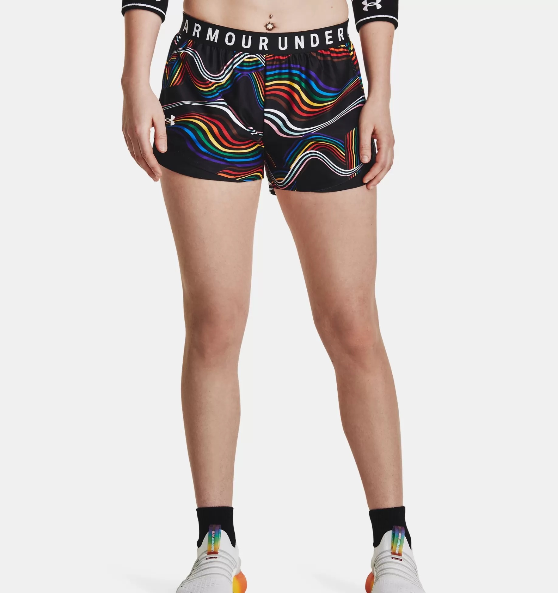 Best Under Armour Shorts Ua Play Up Pride Da Donna Black / White - 001