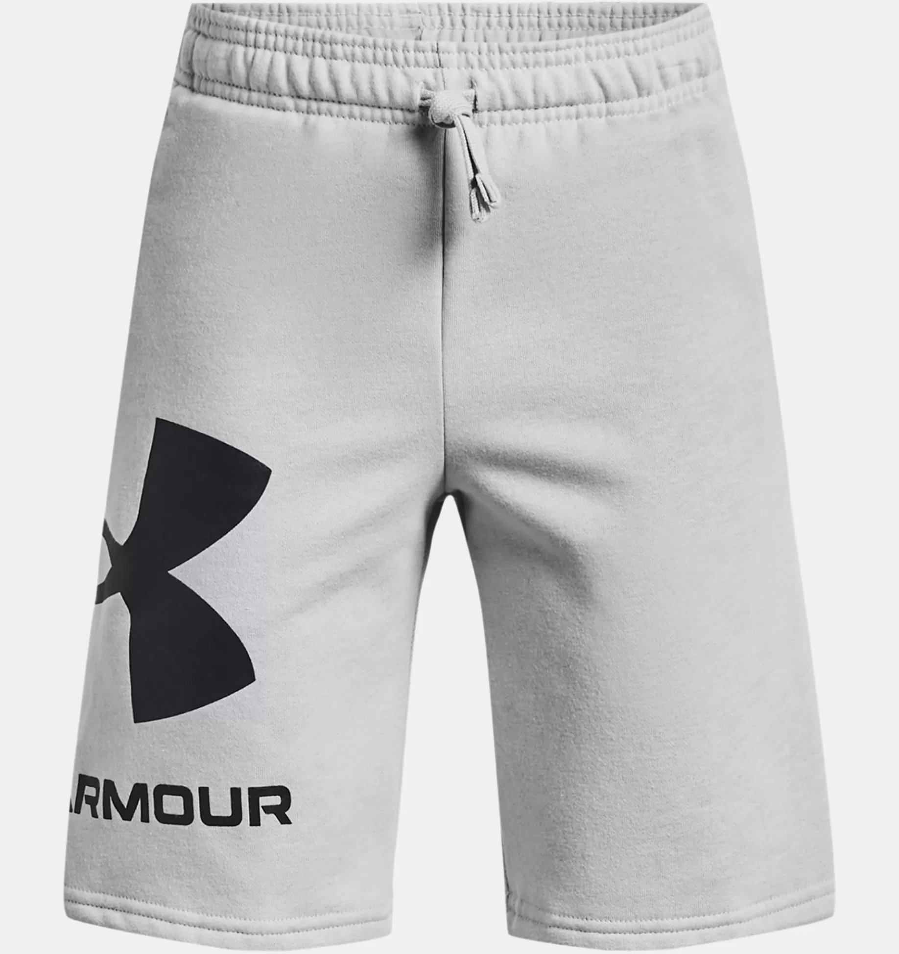 Flash Sale Under Armour Shorts Ua Rival Fleece Big Logo Da Ragazzo Mod Gray / Black - 012