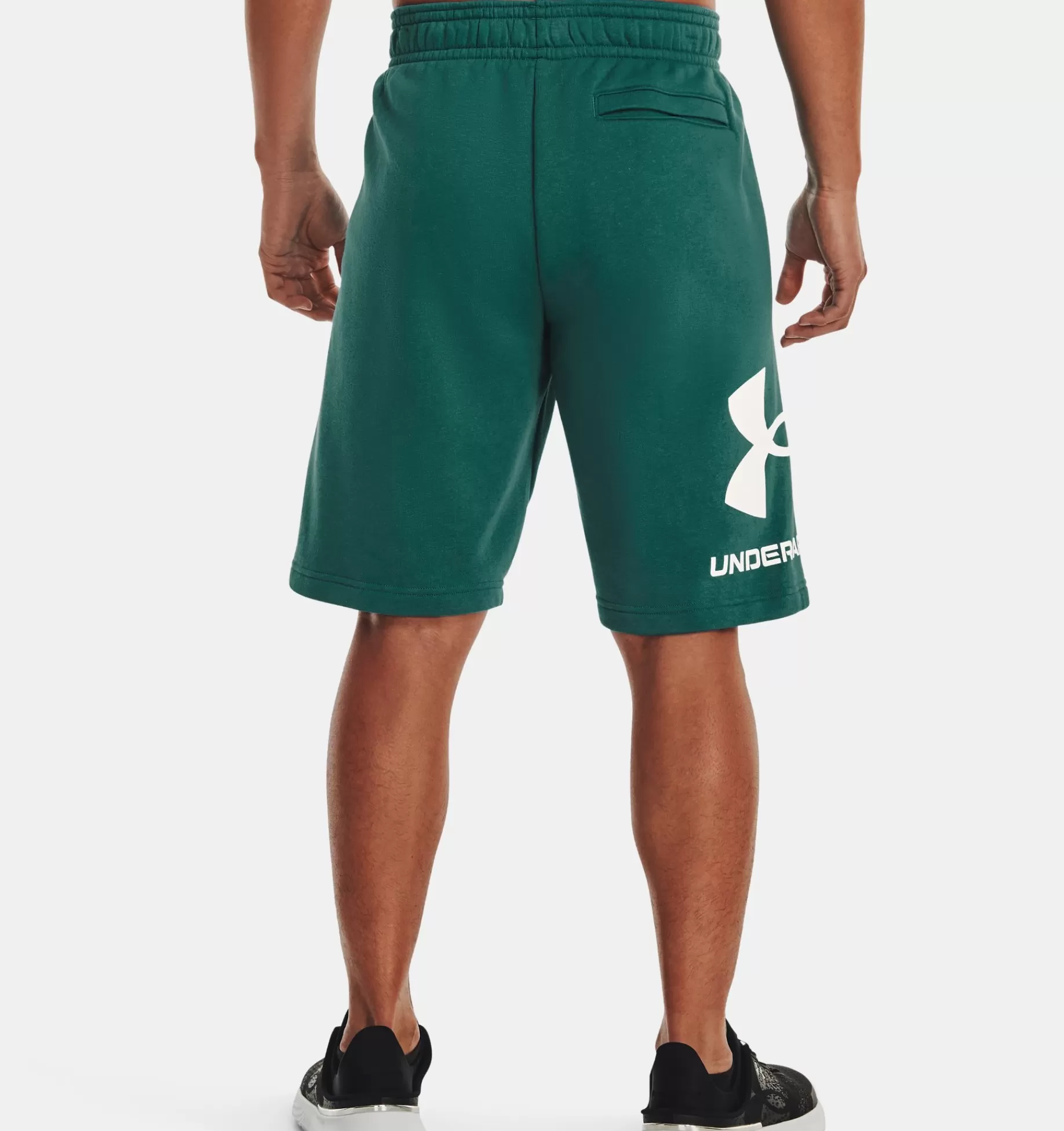 Best Under Armour Shorts Ua Rival Fleece Big Logo Da Uomo Coastal Teal / Onyx White - 722