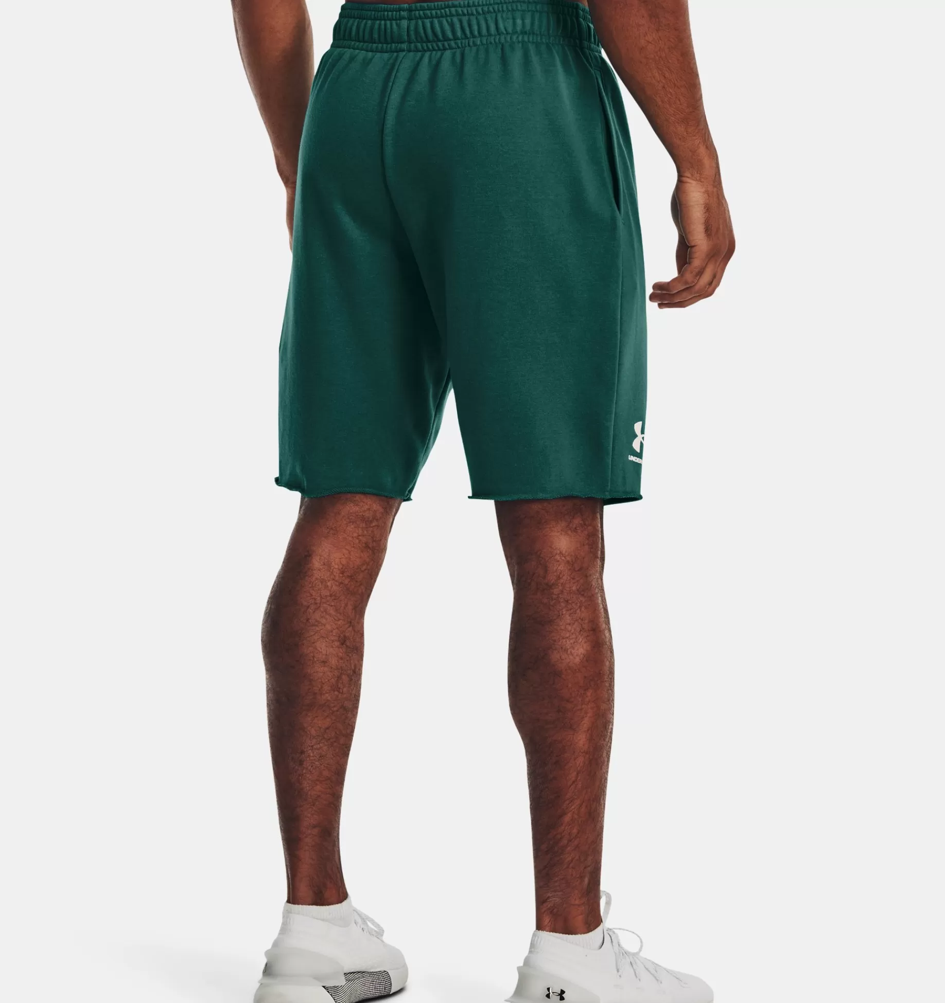 Outlet Under Armour Shorts Ua Rival Terry Da Uomo Coastal Teal / Onyx White - 722