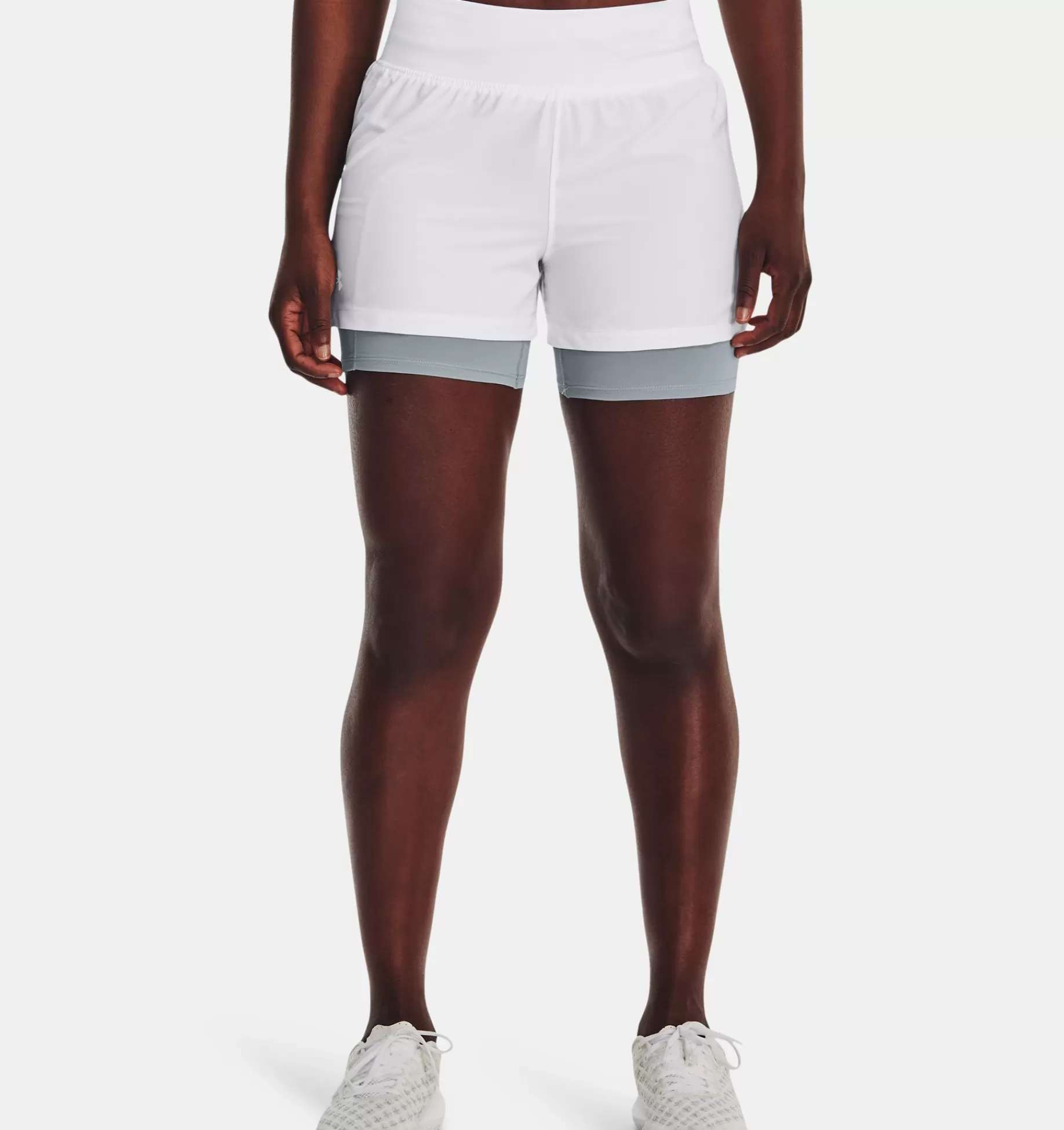 Shop Under Armour Shorts Ua Run Stamina 2-In-1 Da Donna White / Harbor Blue - 100