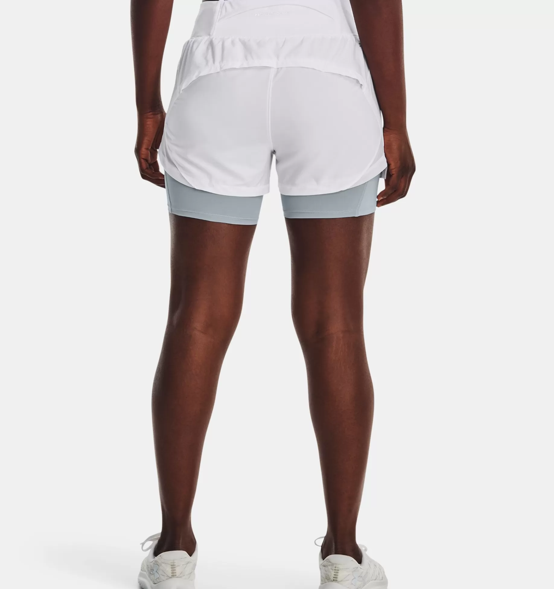 Shop Under Armour Shorts Ua Run Stamina 2-In-1 Da Donna White / Harbor Blue - 100