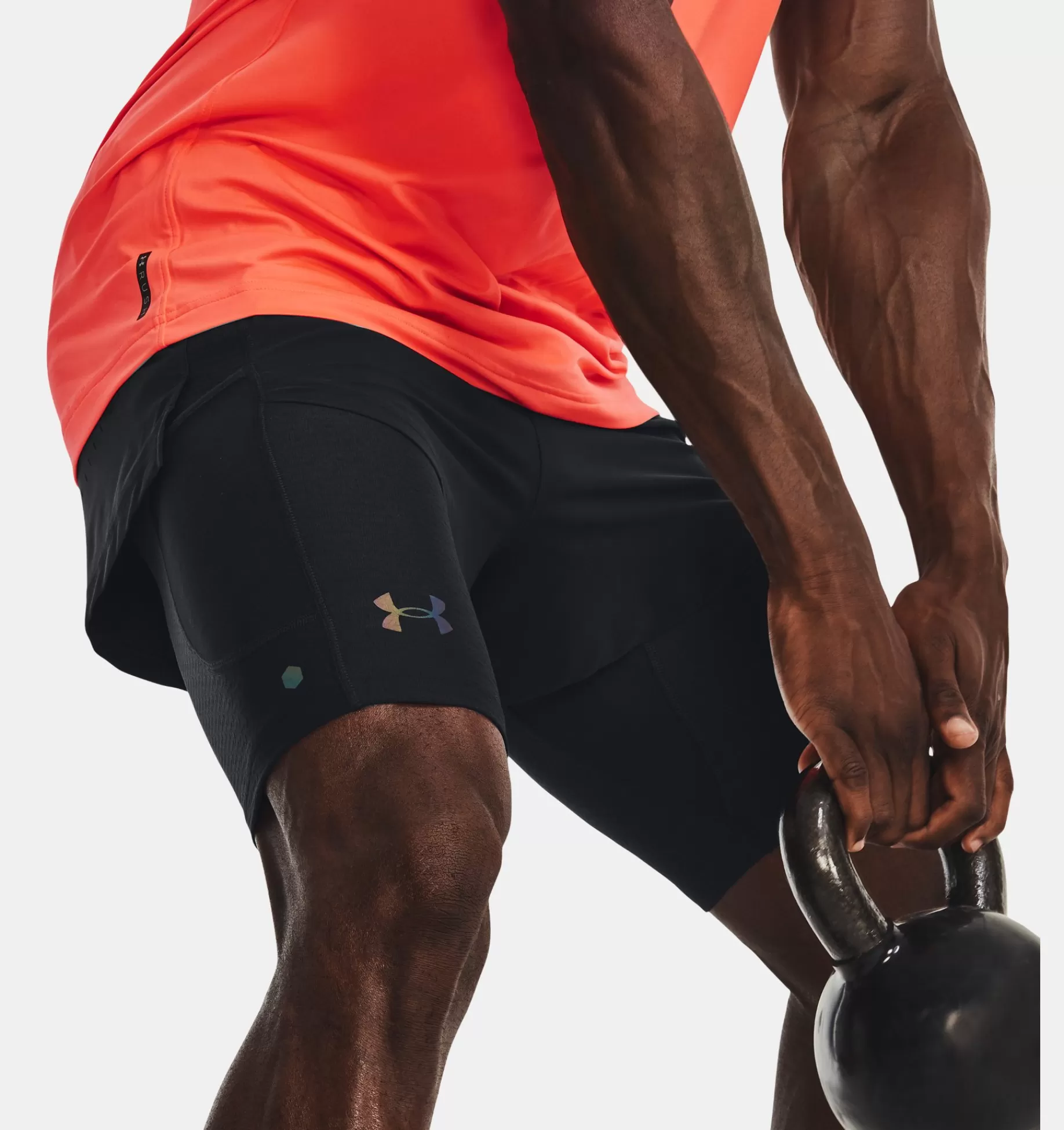 New Under Armour Shorts Ua Rush™ Smartform 2-In-1 Da Uomo Black - 001