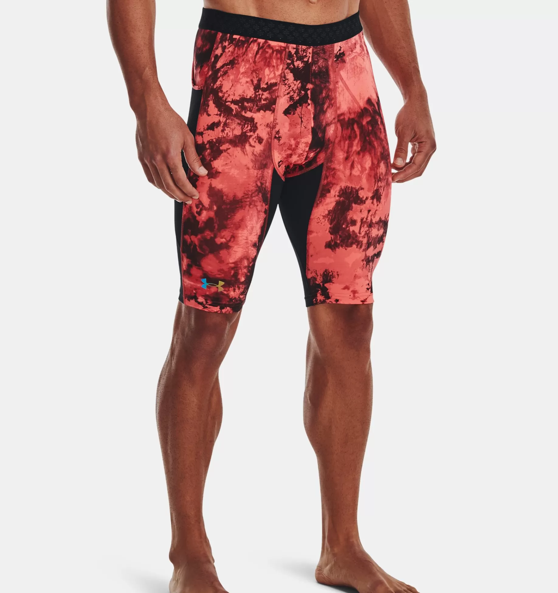 New Under Armour Shorts Ua Rush™ Smartform Printed Da Uomo Chakra / Black - 638