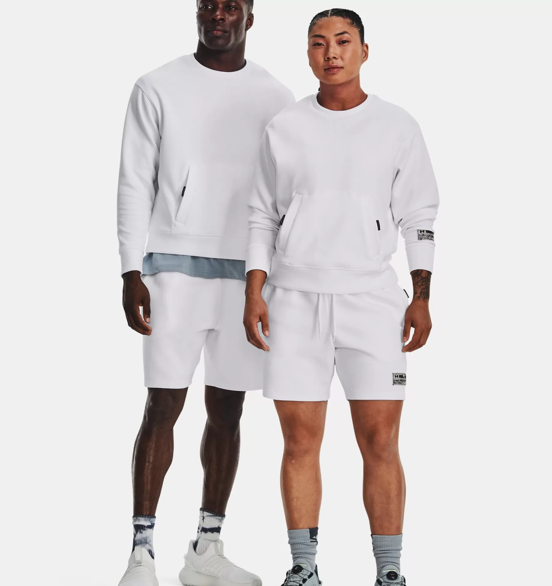 Shop Under Armour Shorts Ua Summit Knit Unisex White / Black - 100