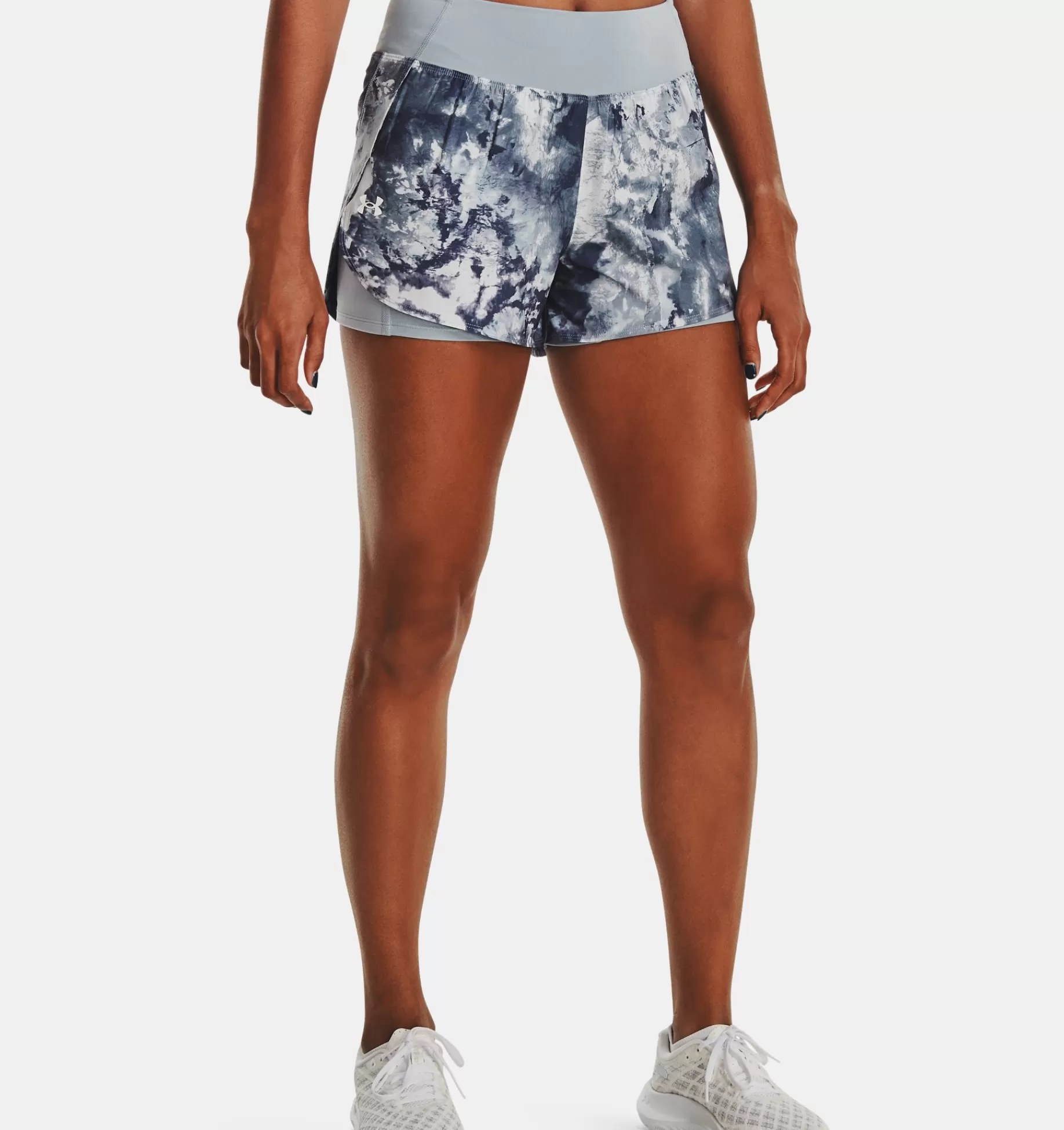 Cheap Under Armour Shorts Ua Train Anywhere 2-In-1 Printed Da Donna Harbor Blue / White - 465