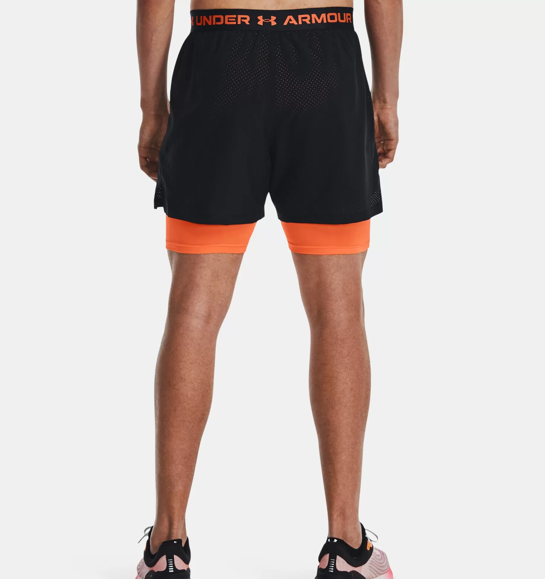 Fashion Under Armour Shorts Ua Vanish Woven 2-In-1 Vent Da Uomo Black / Orange Blast - 002