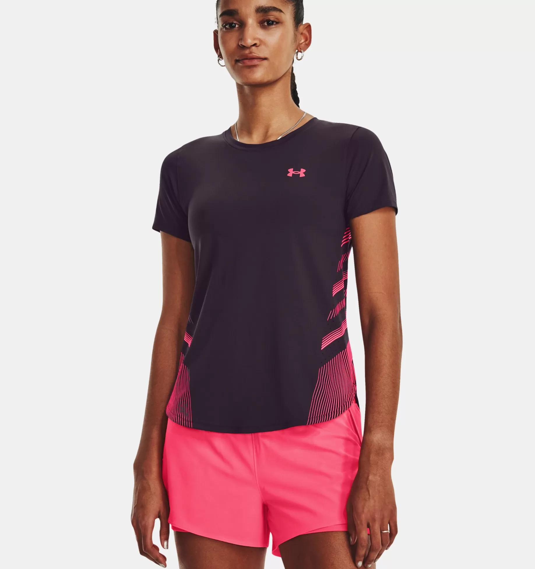 Sale Under Armour T-Shirt Ua Iso-Chill Laser Da Donna Tux Purple / Reflective - 541