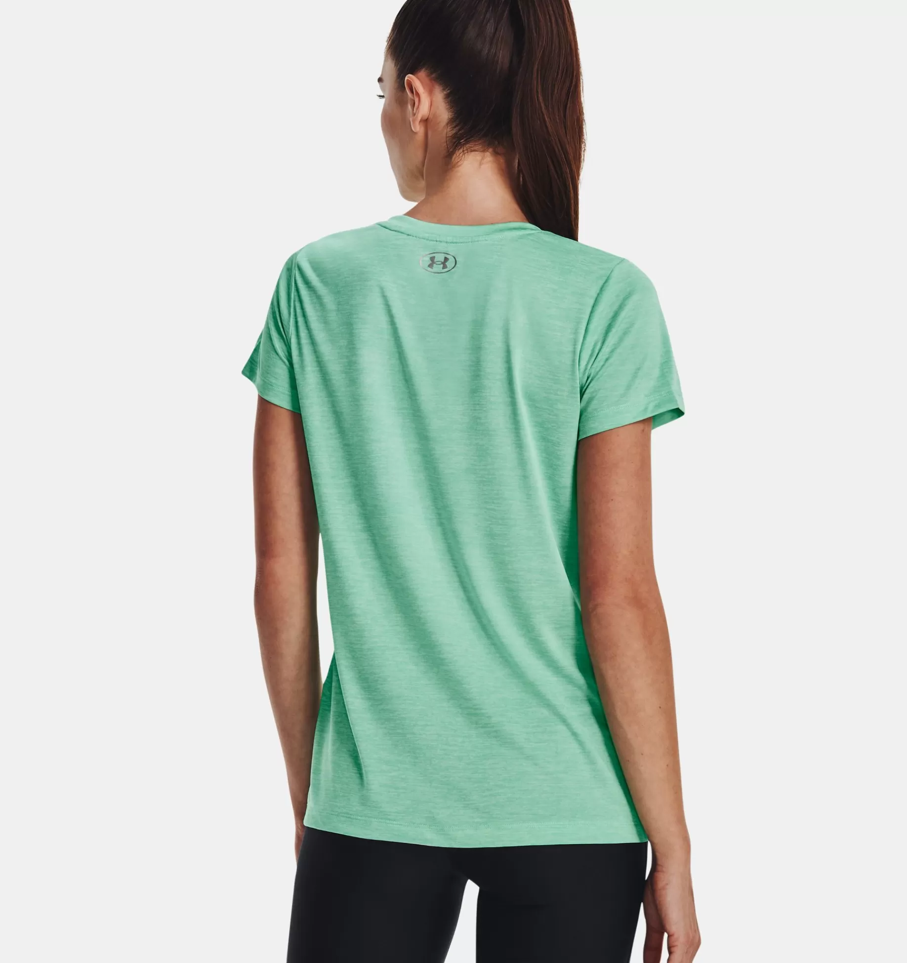 Discount Under Armour T-Shirt Ua Tech™ Twist Da Donna Green Breeze / White - 958