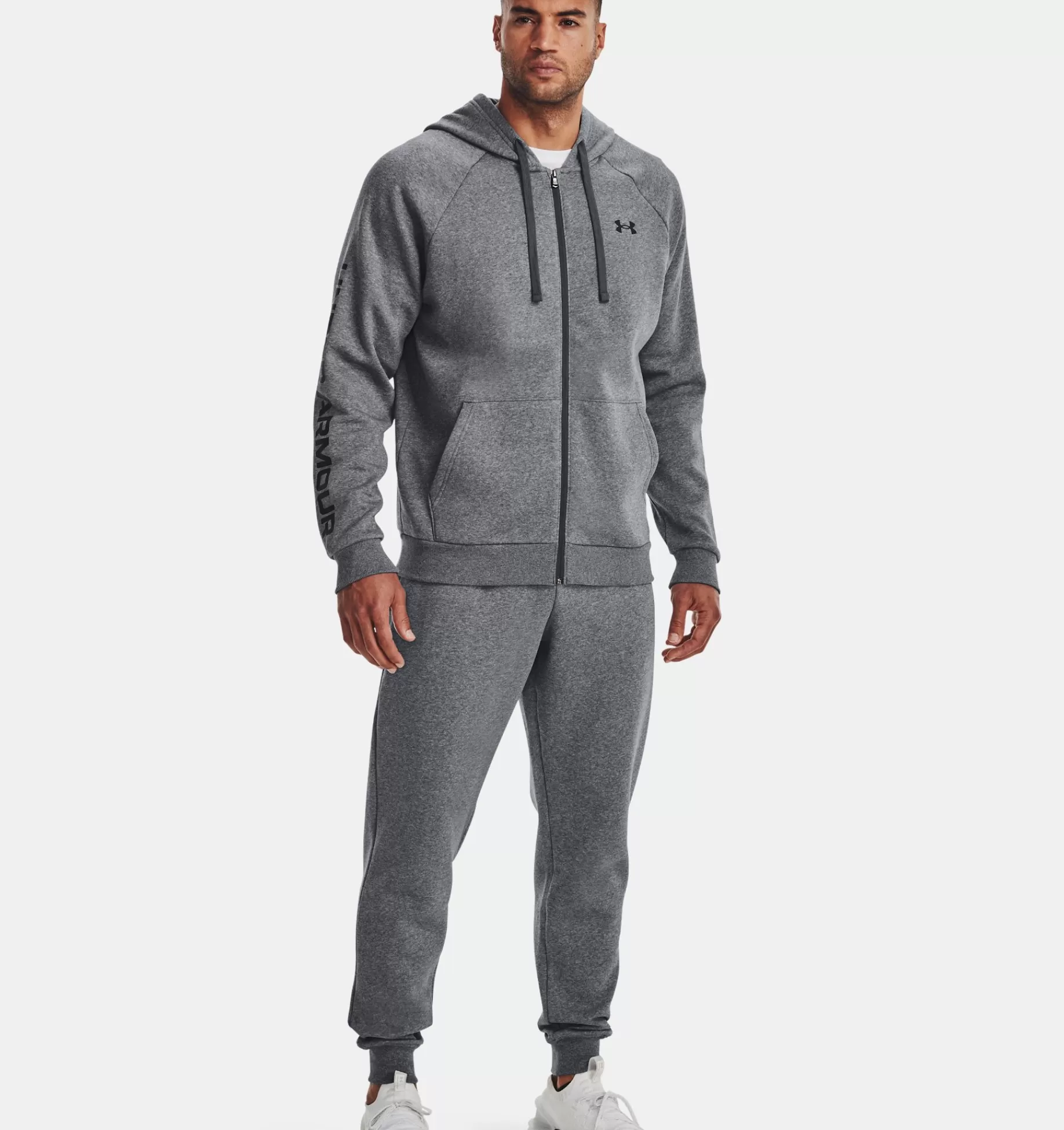 Discount Under Armour Tuta Ua Rival Da Uomo Pitch Gray Light Heather / Black - 012