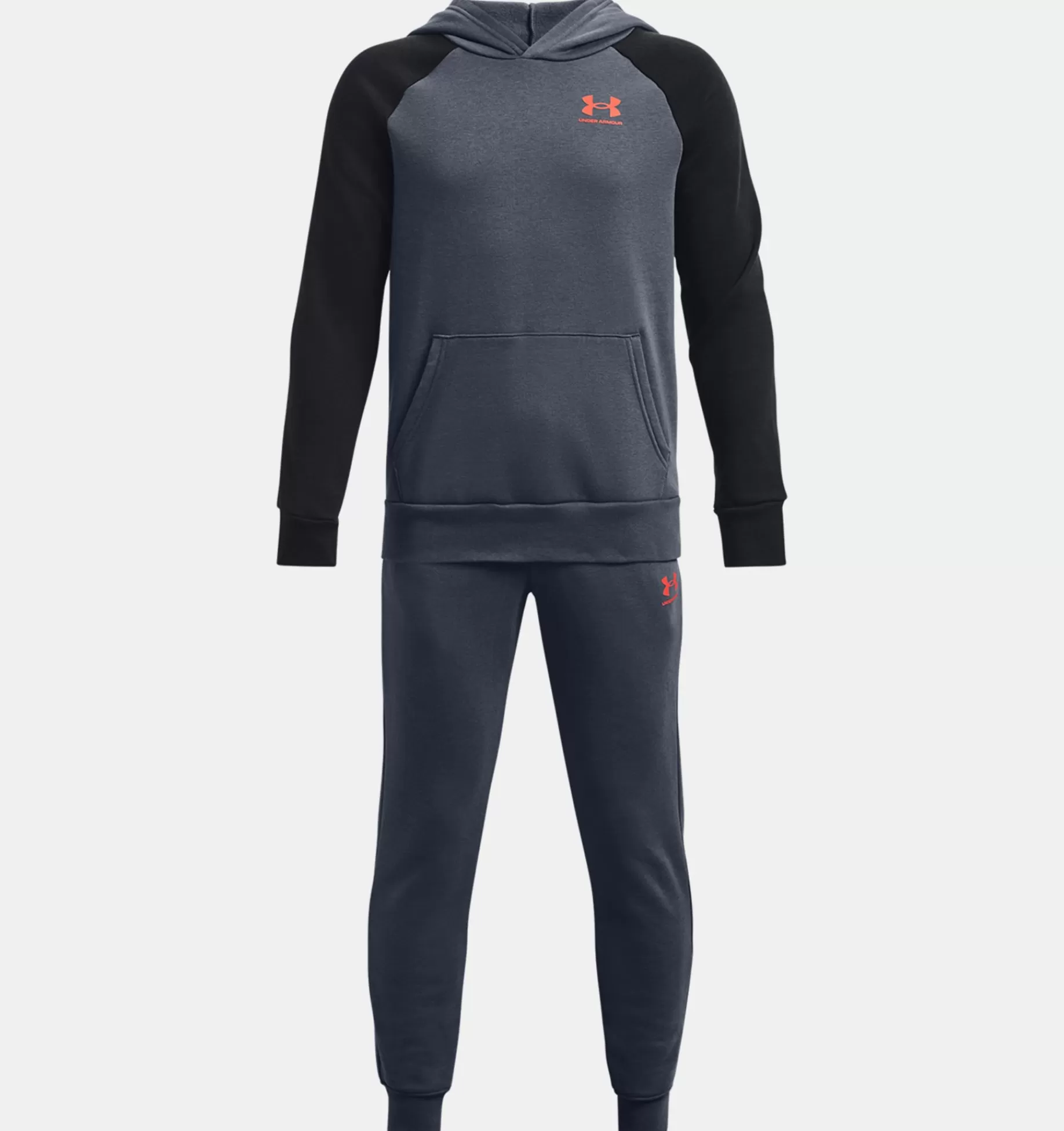 Outlet Under Armour Tuta Ua Rival Fleece Da Ragazzo Downpour Gray / Black - 044