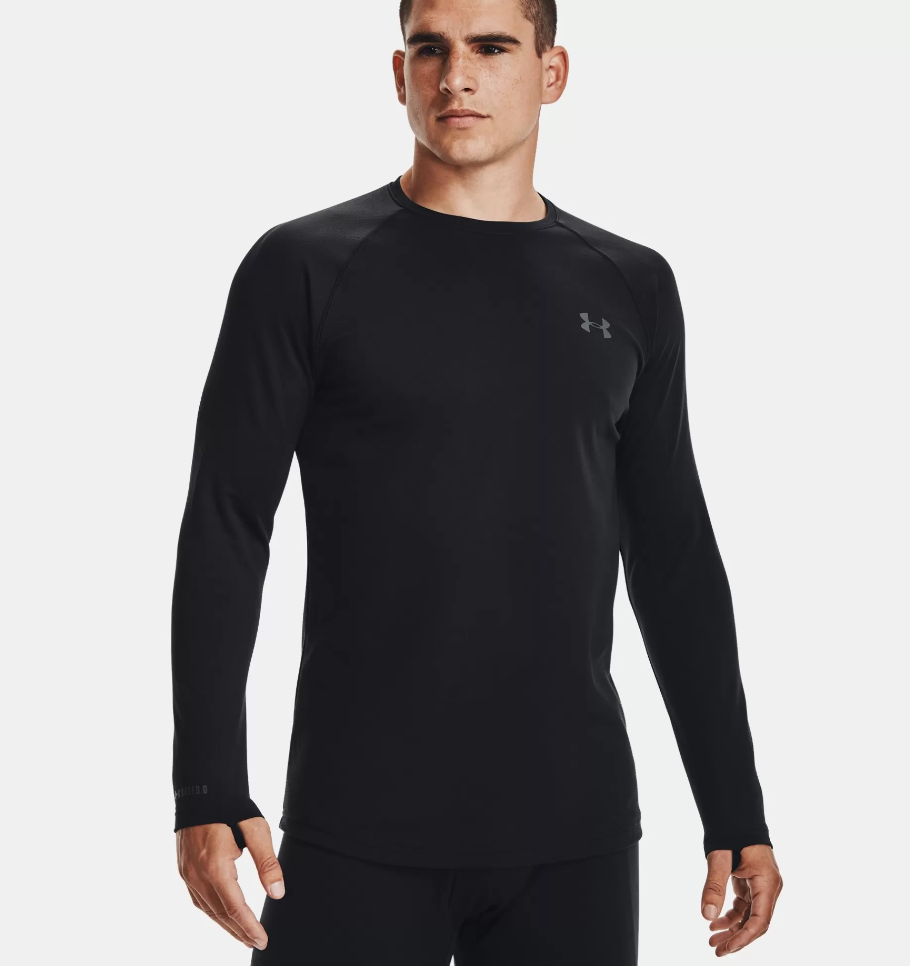 Hot Under Armour Ua Base 3.0 Crew Da Uomo Black / Pitch Gray - 001