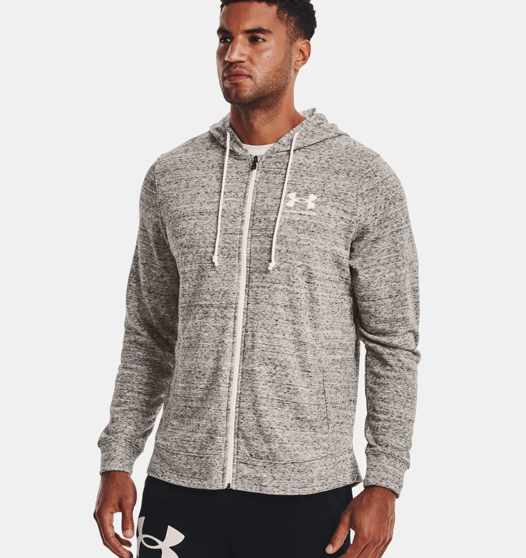 Hot Under Armour Ua Rival Terry Full Zip Da Uomo Onyx White - 112